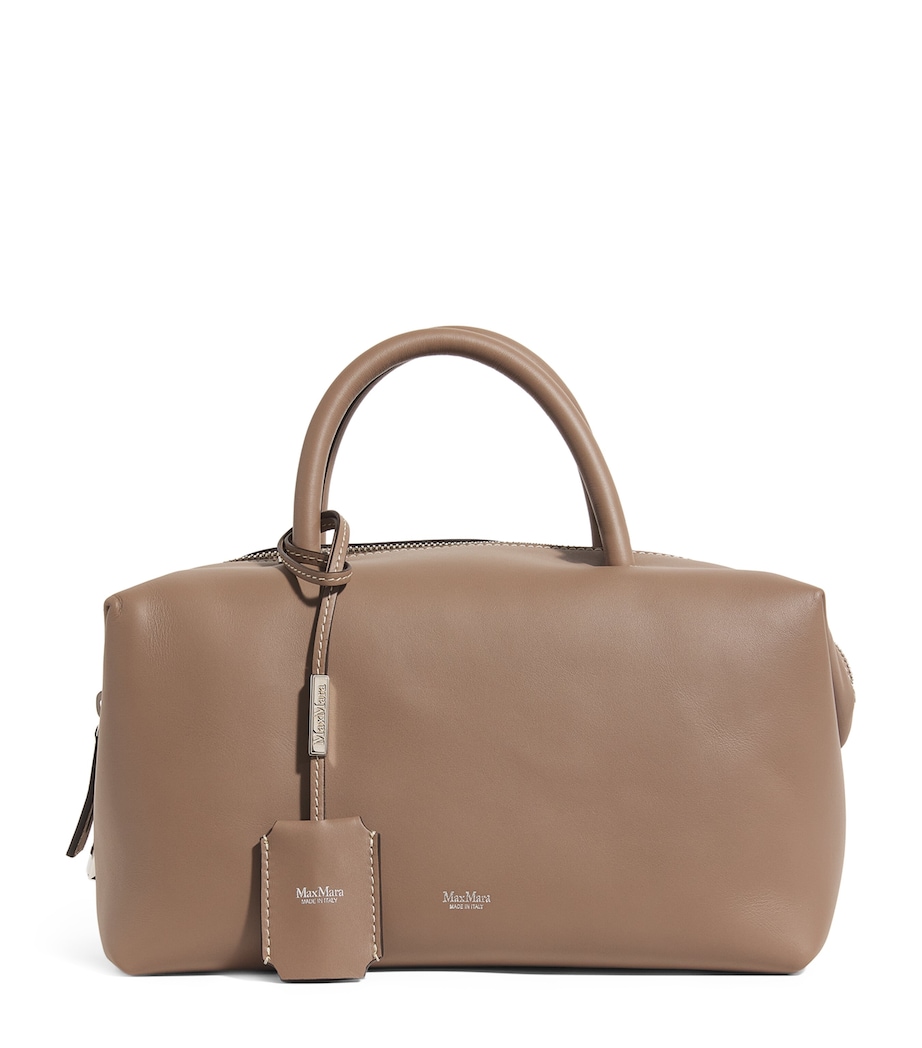 Leather Satchel Top-Handle Bag MUD Image 1
