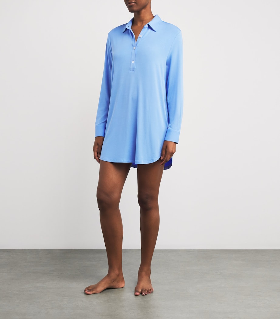 Stretch-Modal Gisele Sleep Shirt COBLU CORNFLOWR BLUE Image 2