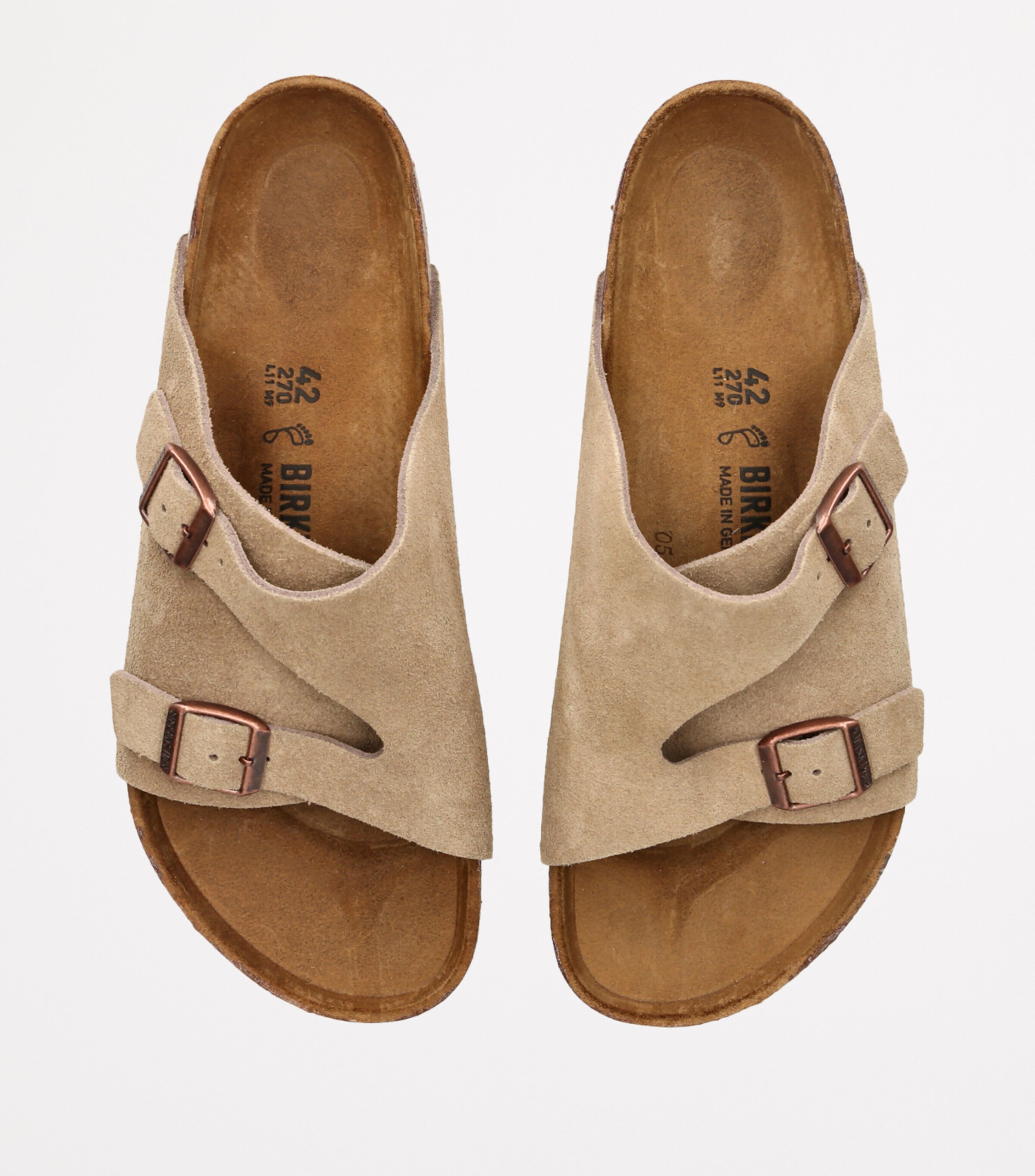 Birkenstock Suede Zürich Sandals Taupe Image 4
