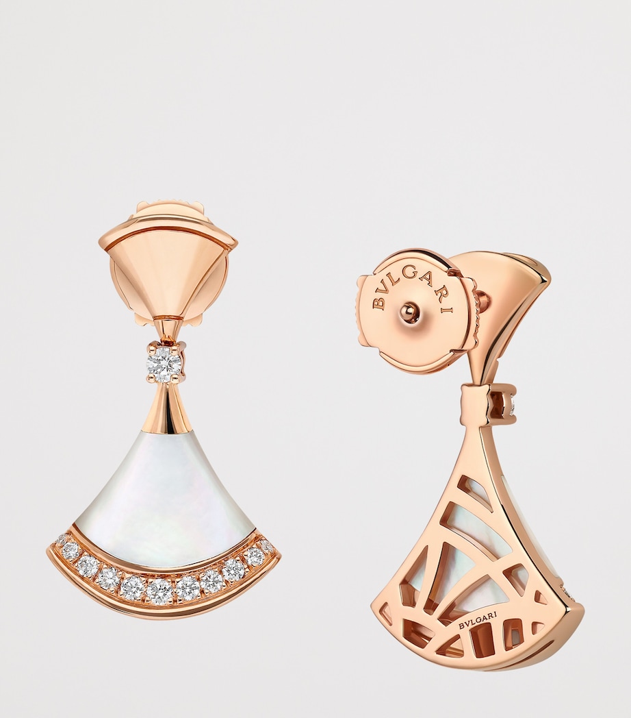 Rose Gold, Diamond and Mother-of-Pearl Divas’ Dream Earrings PINK GOLD Image 3