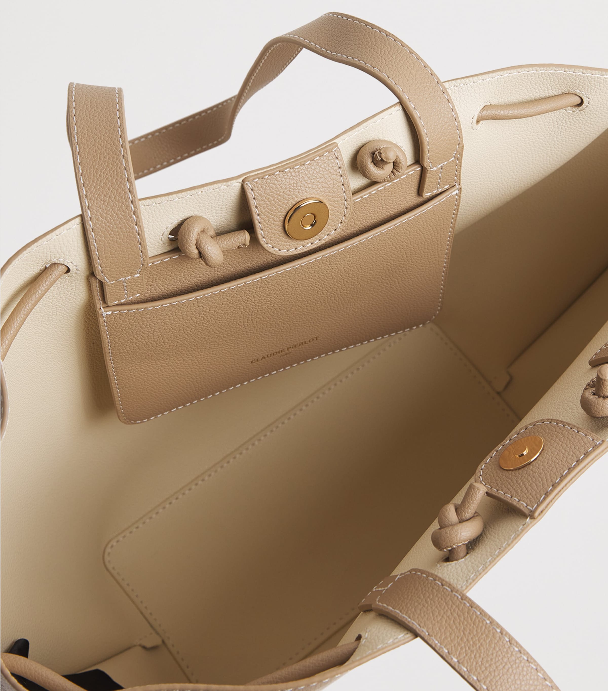 Leather Alban Tote Bag BEIGE Image 5