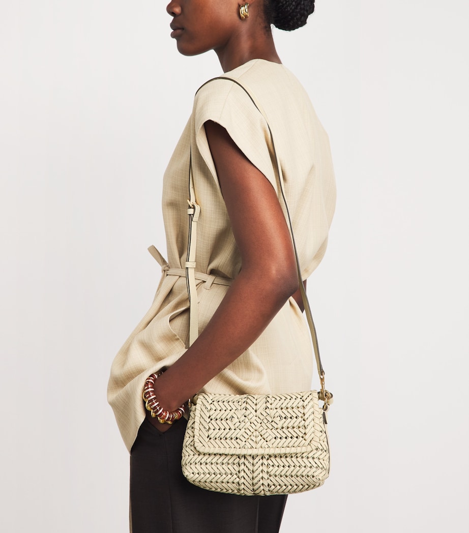 Anya Hindmarch Woven Leather Neeson Cross-Body Bag Butter Image 2