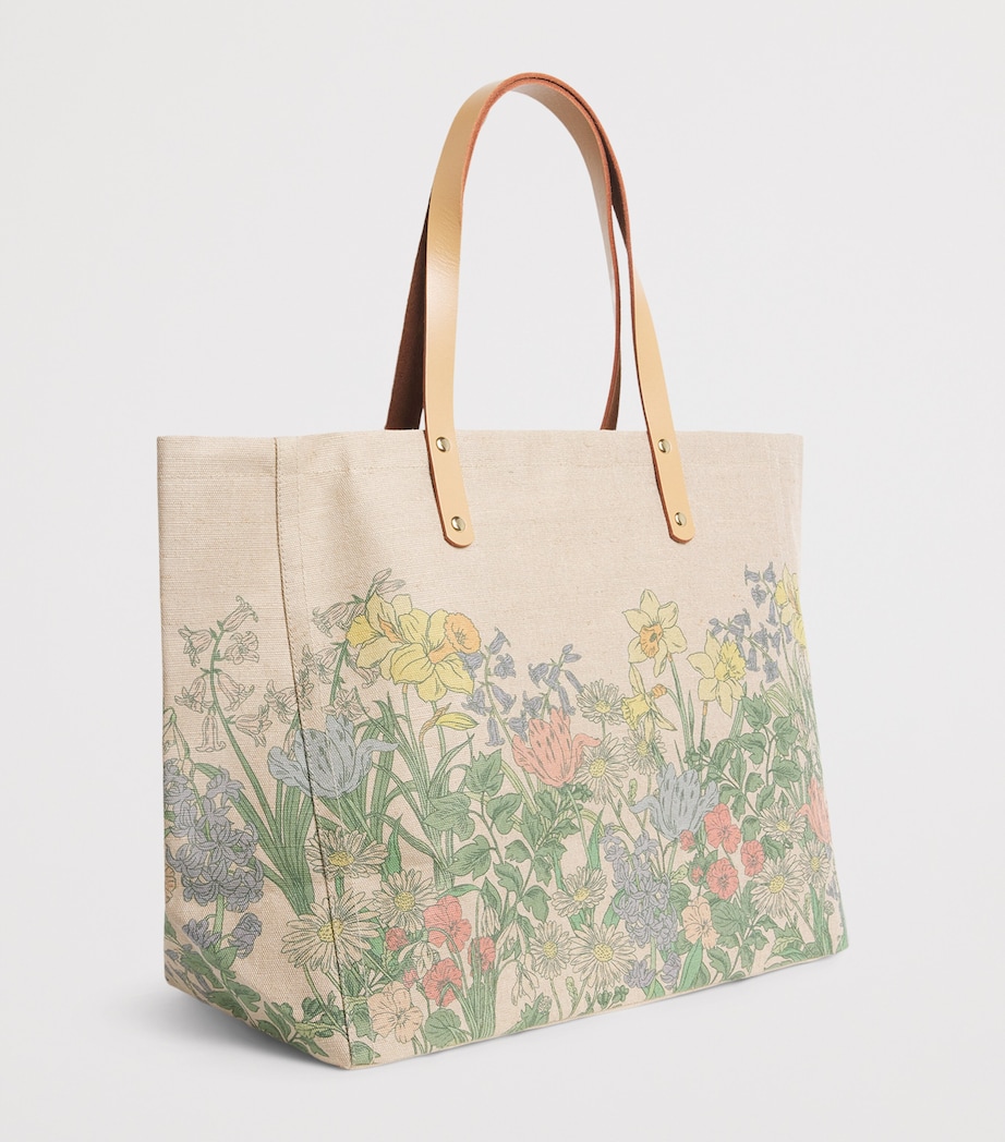 Large Canvas Easter Market Tote Bag CREAM Image 2
