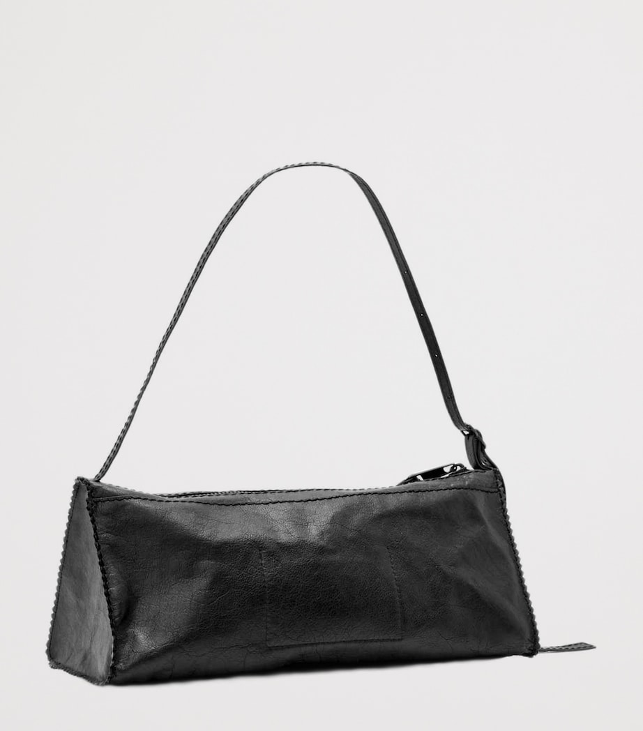 AllSaints Leather Siloh Shoulder Bag Black Image 2