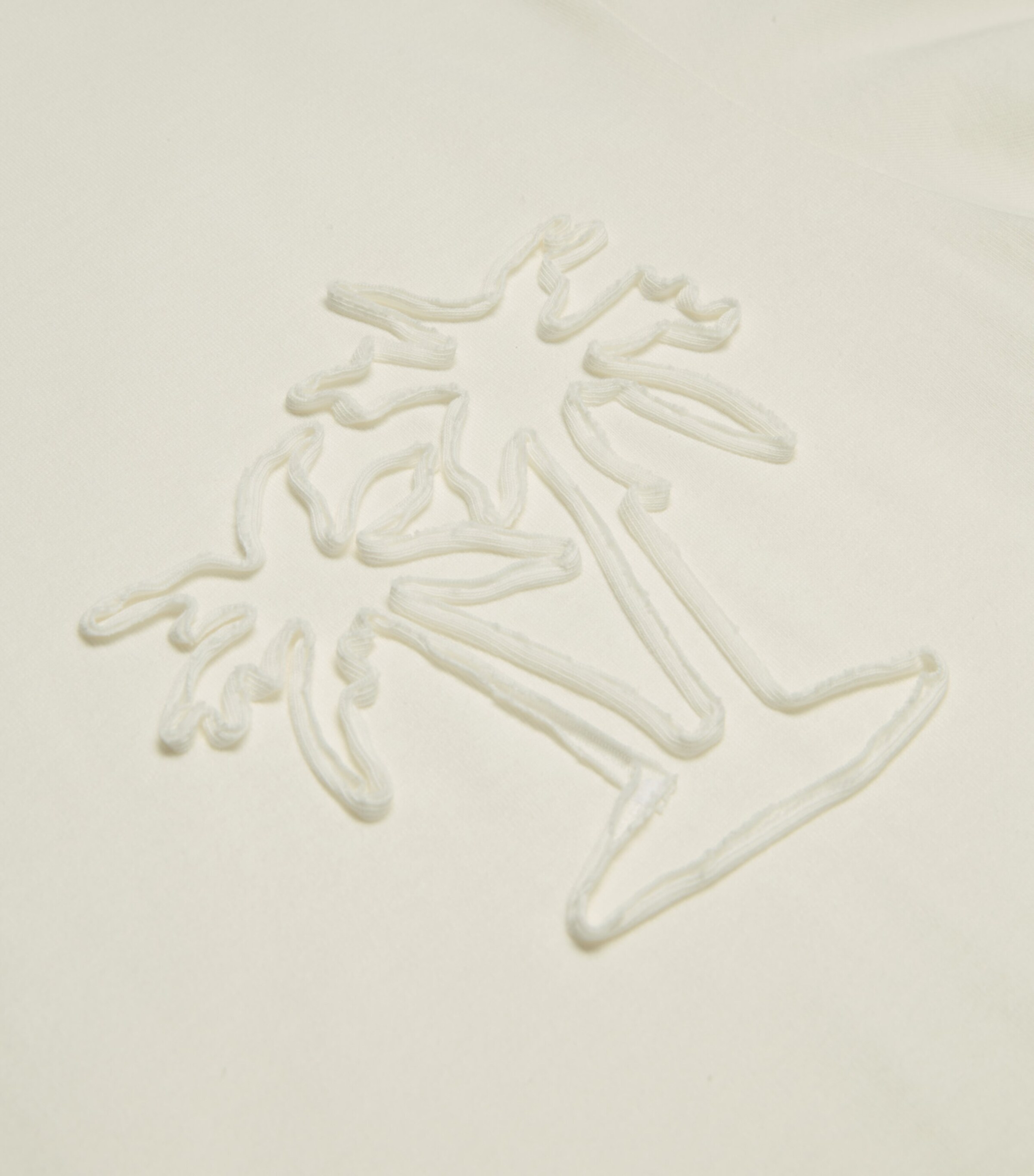 CHÉ Mens Cotton Palmeiras Applique T-Shirt Ivory Image 2
