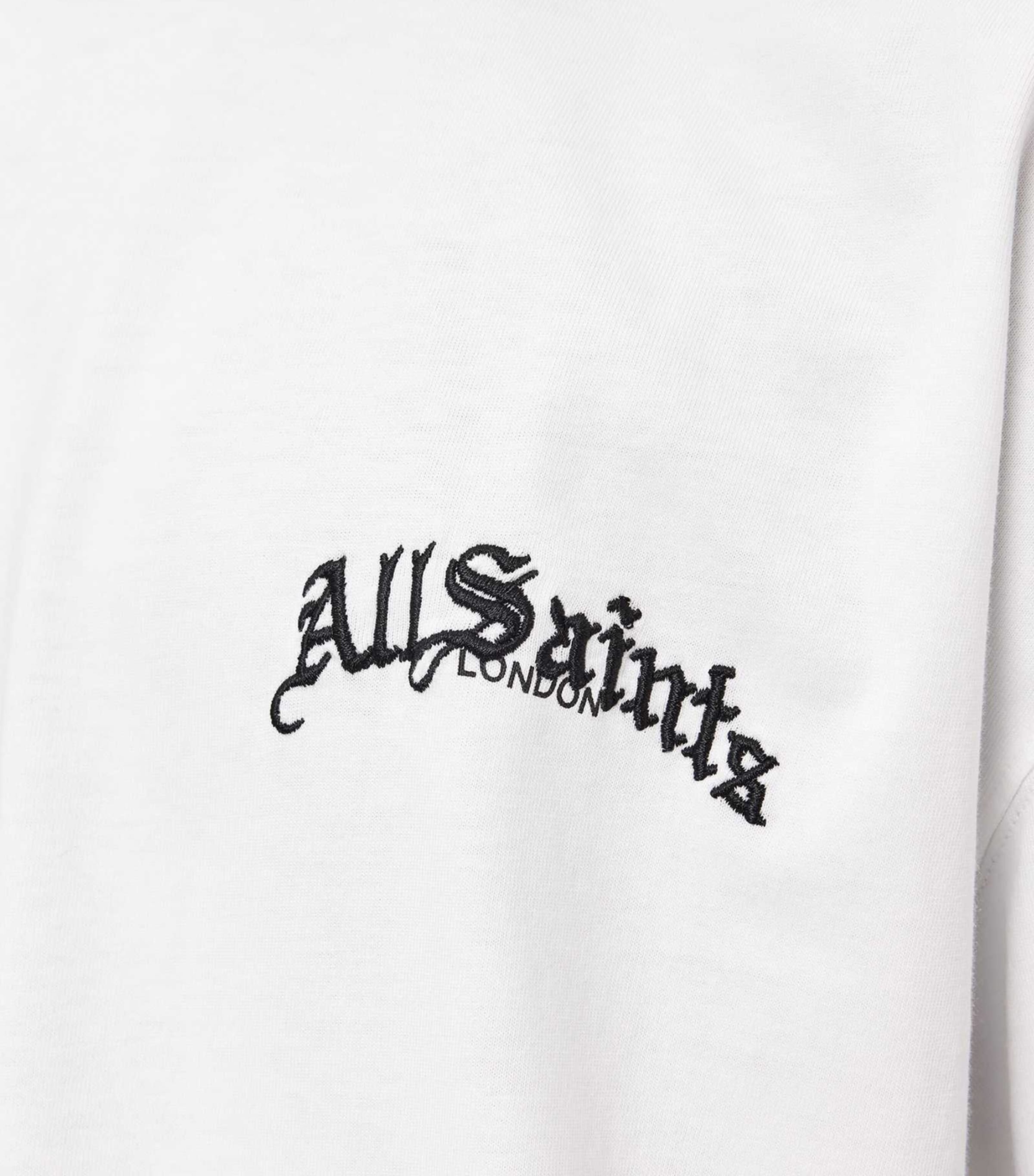 AllSaints Mens Organic Cotton Descent T-Shirt Ashen White Image 5