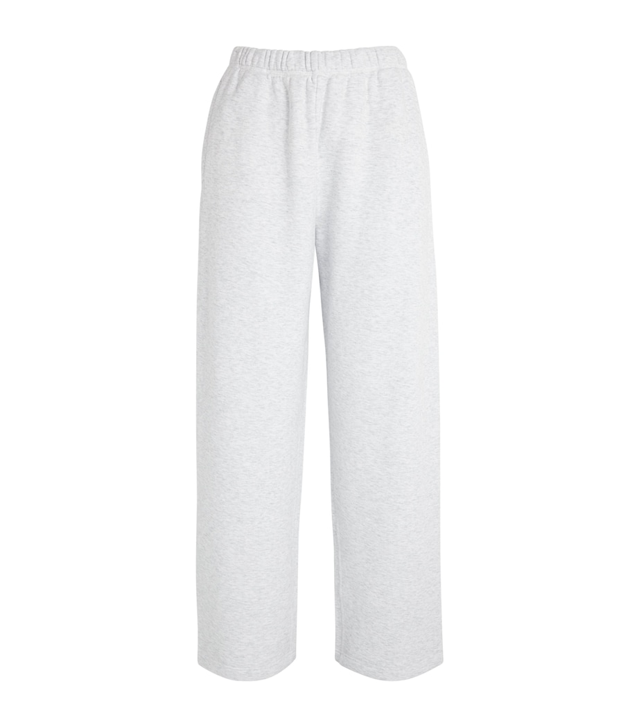 Cotton-Blend Fleece Straight Sweatpants LIGHT HEATHER GREY Image 1