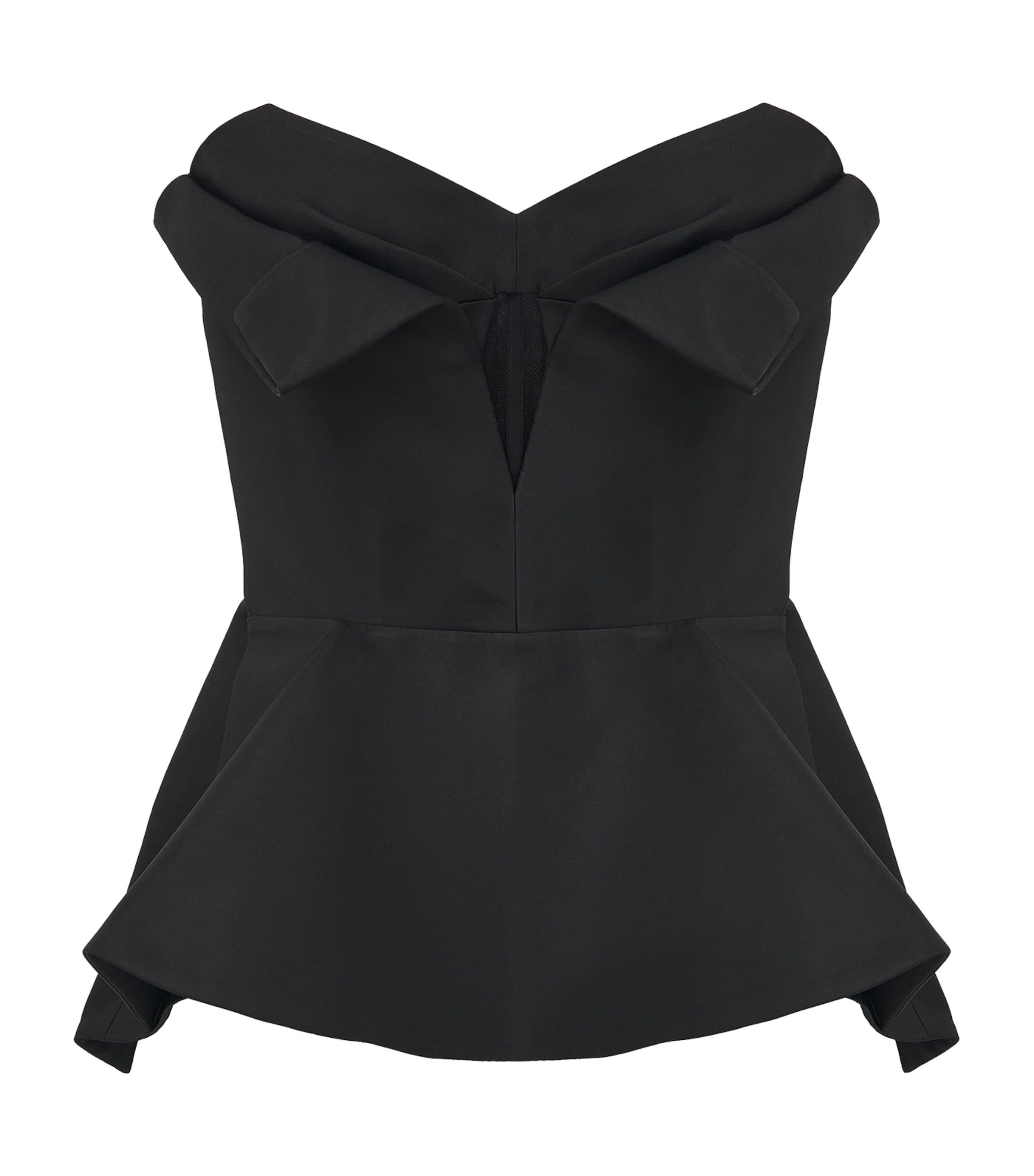 Alexander Mcqueen Alexander Mc Queen Black Corset Top In Silk Blend In Black