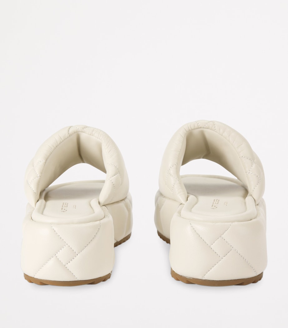 Leather Kensington Flatform Sandals BONE Image 2