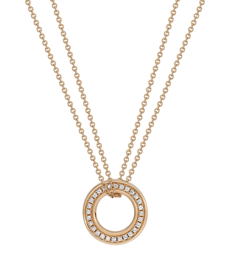 Rose Gold and Diamond Roulette Pendant Necklace ROSE GOLD Image 1