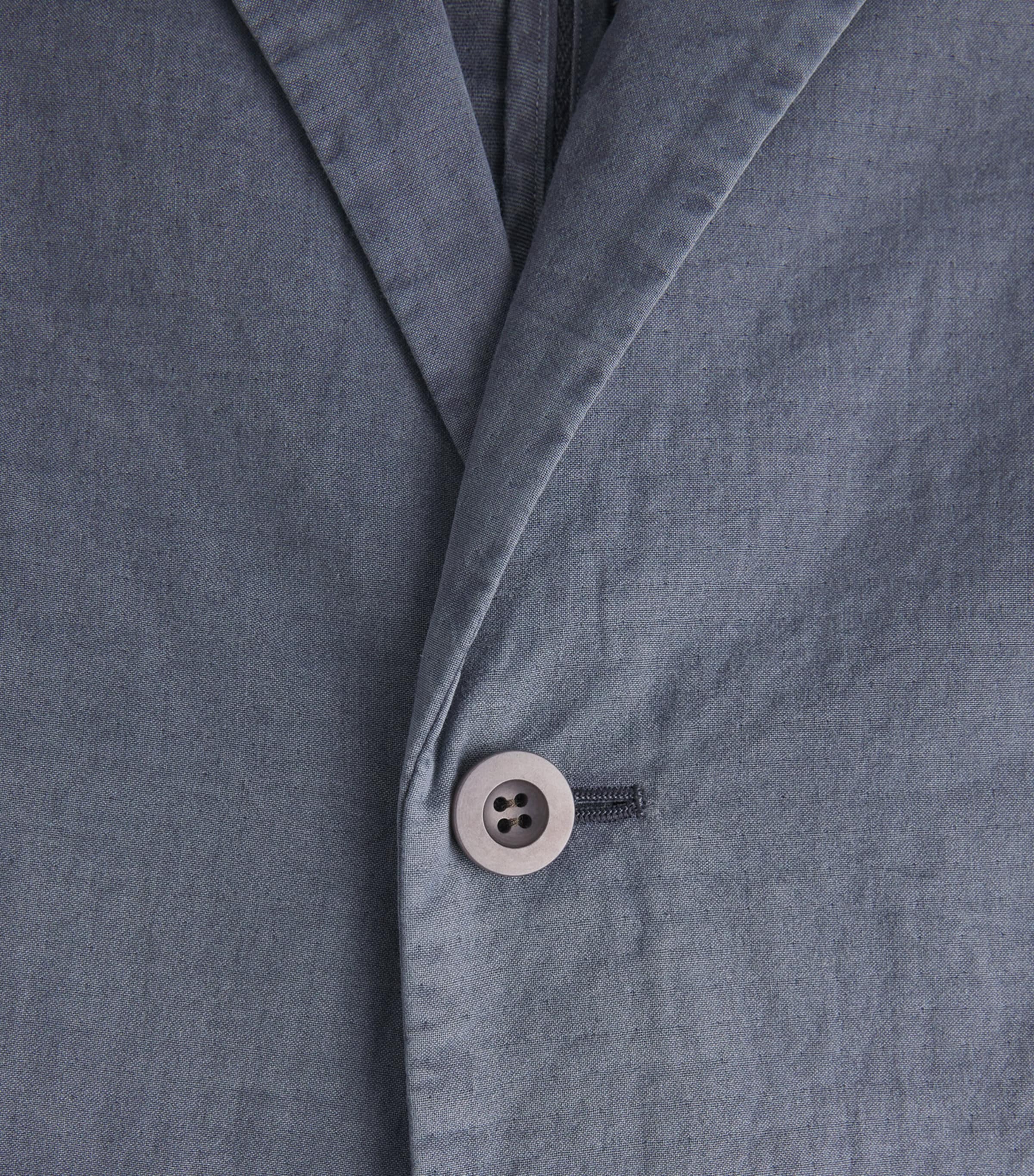IM MEN Mens Cotton Pigment-Dyed Blazer Charcoal Gray Image 6