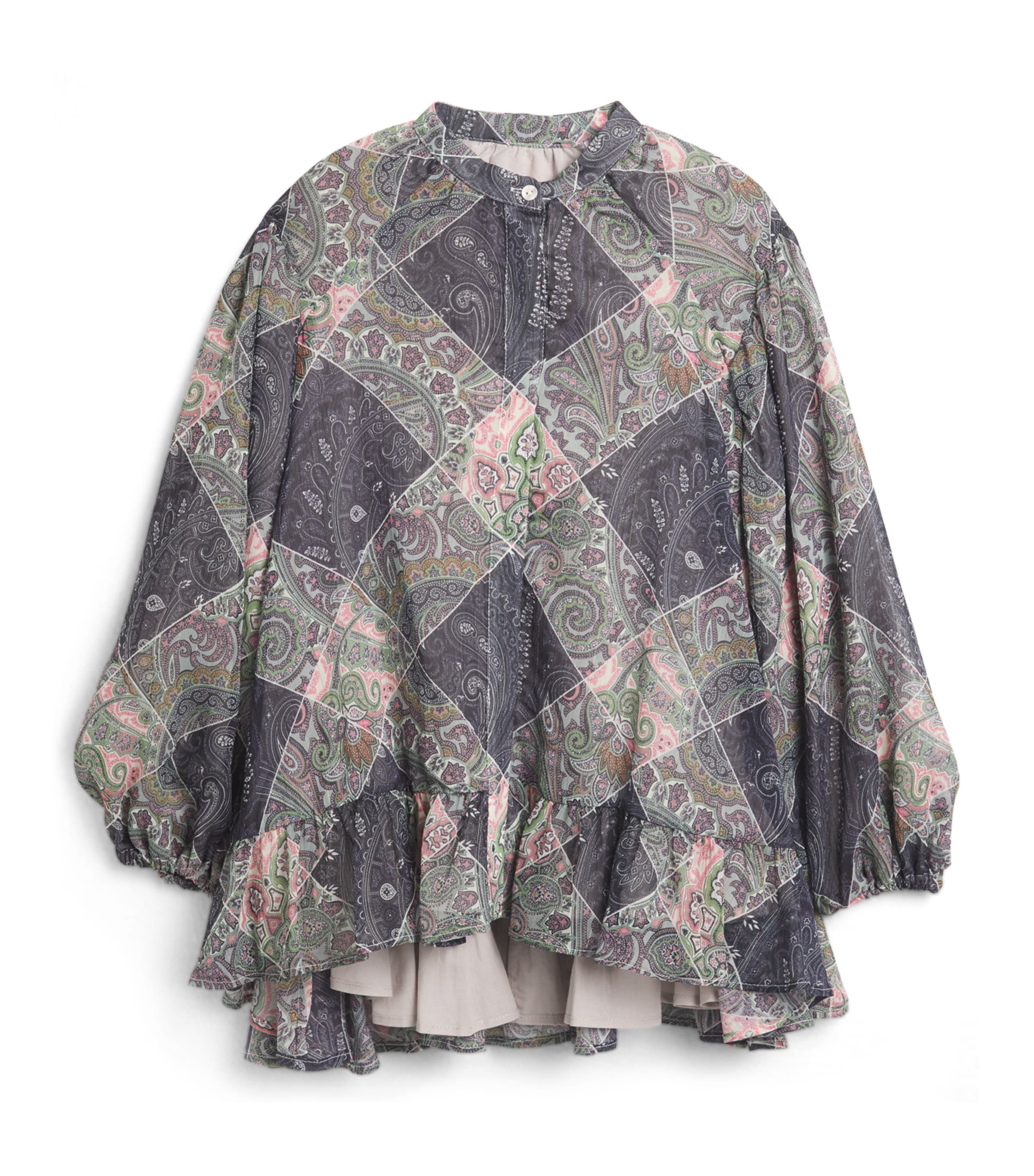 ETRO PRINTED PEPLUM SHIRT 