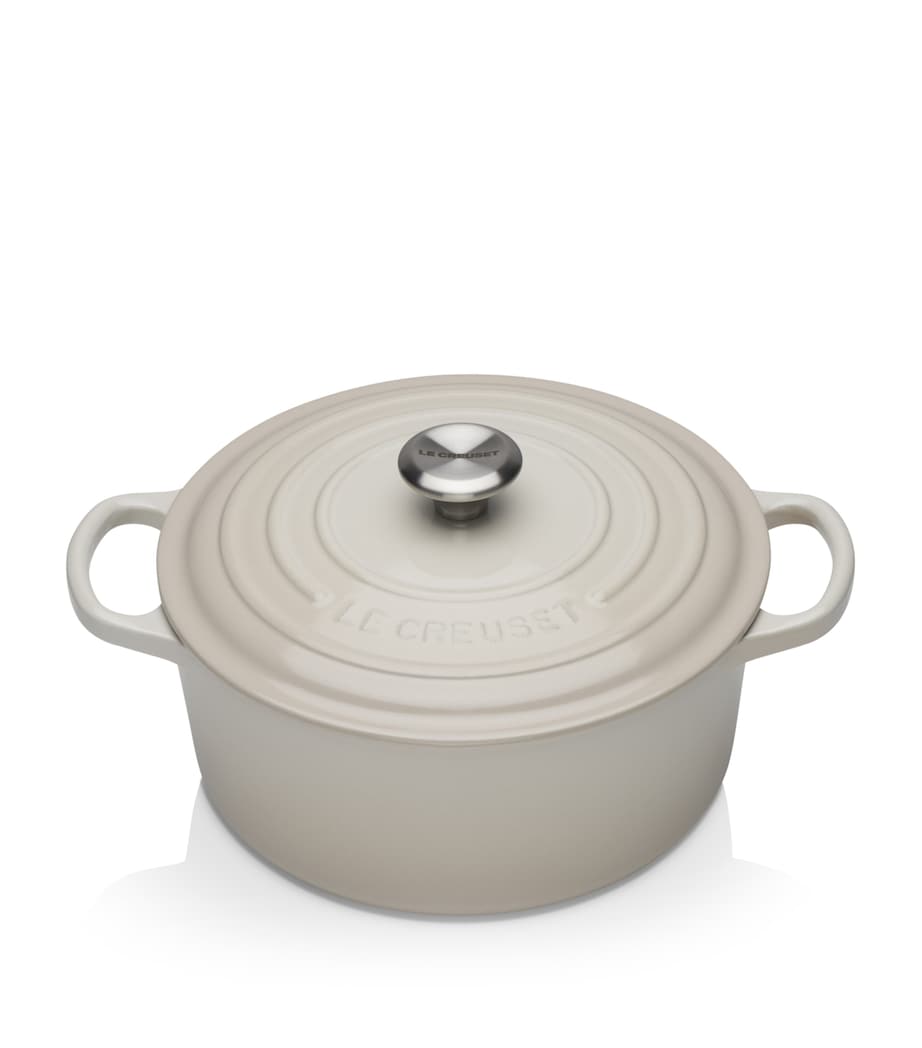 Cast Iron Round Casserole Dish (20cm) MERINGUE Image 1
