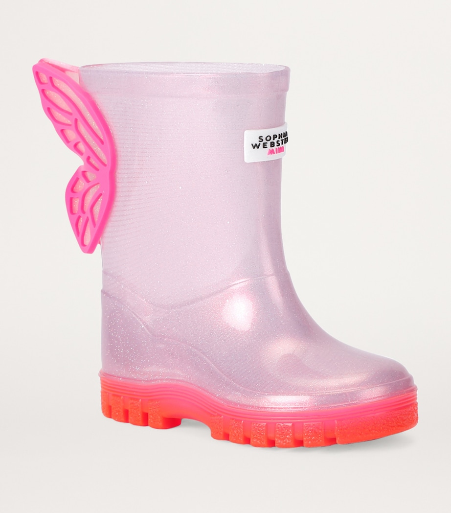Sophia Webster Mini Butterfly Wellington Boots Pink Image 3
