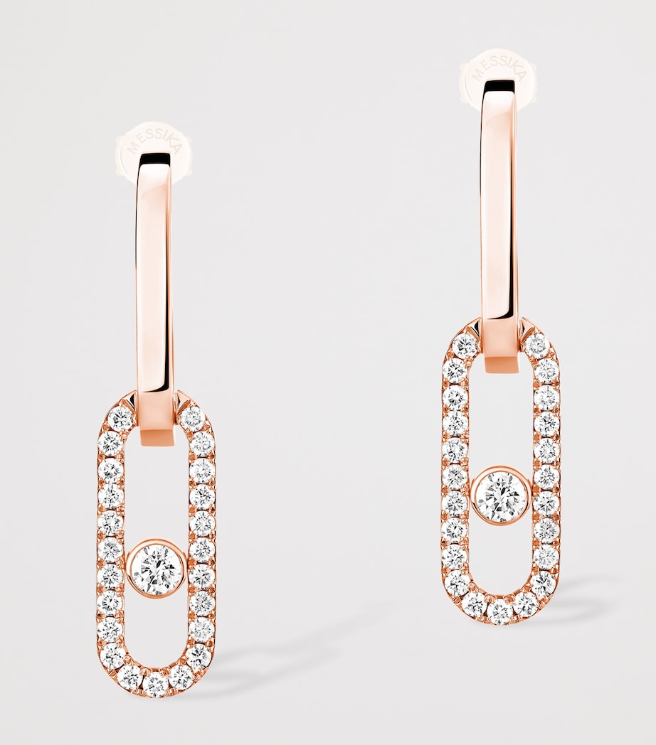 Messika Move Link Pink Gold and Diamond Convertible Earrings Pink Gold Image 4