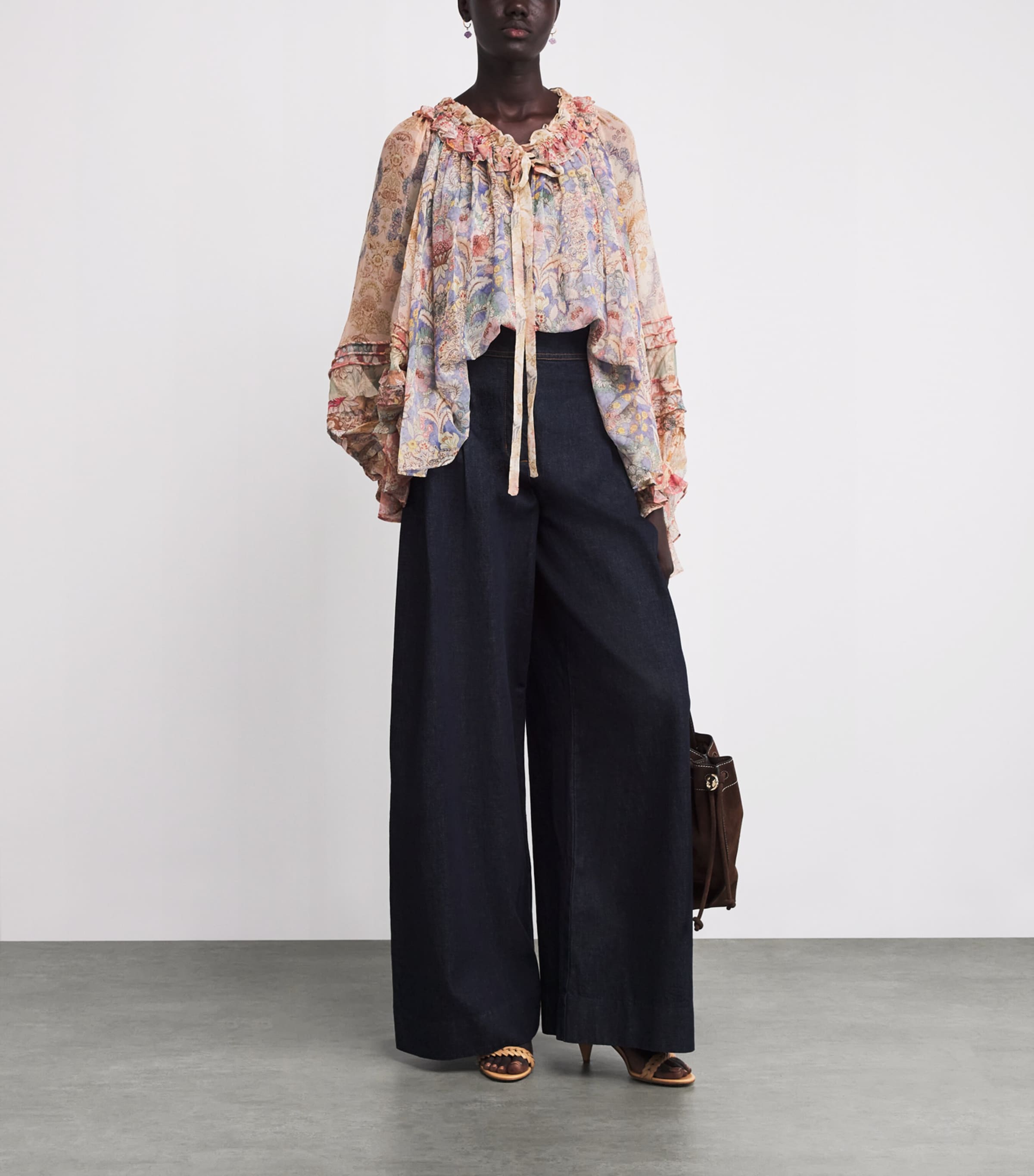 Calf Leather Helix Sandals 75 BEIGE Image 5