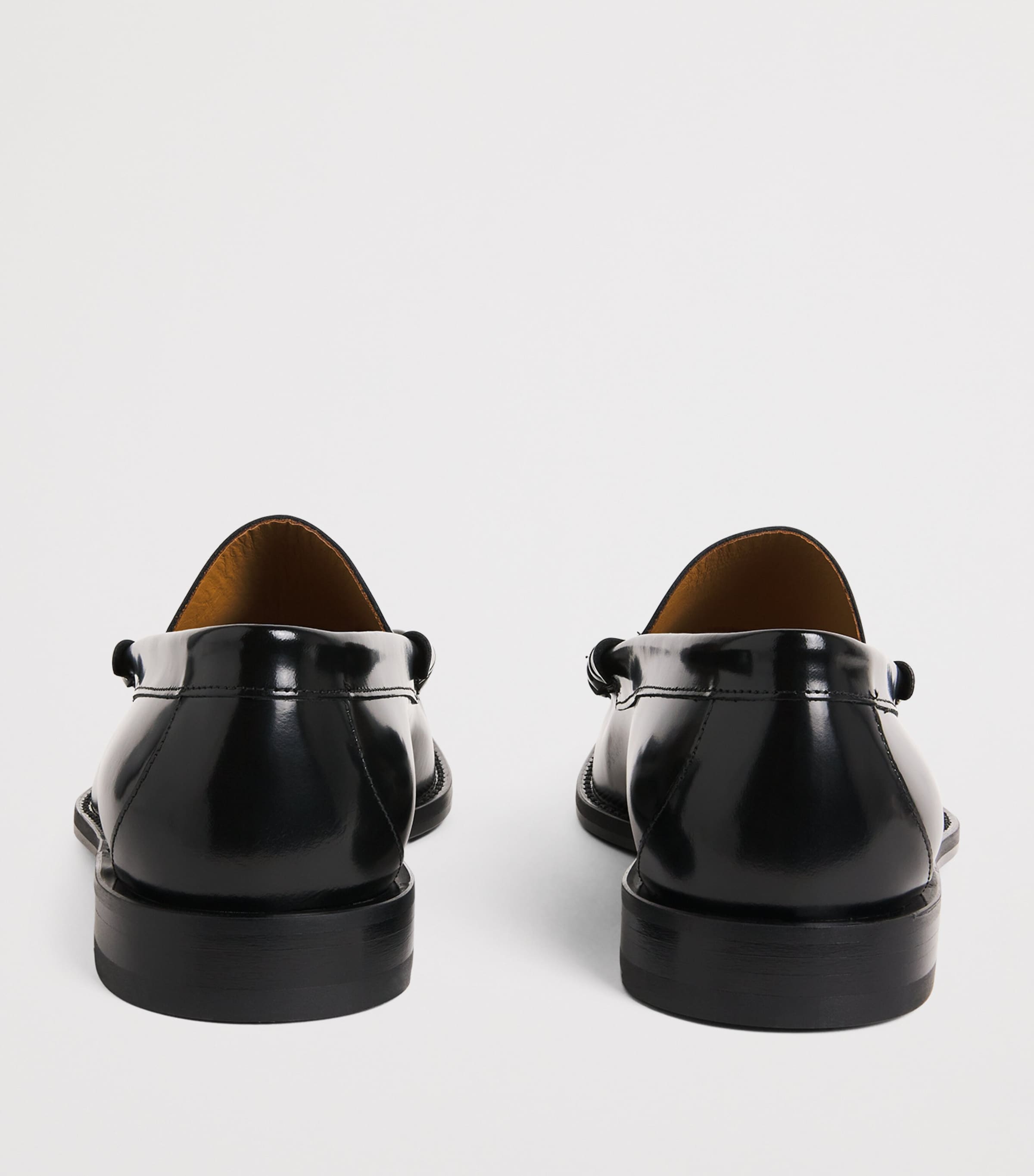 Patent Leather Coin Loafers N401 BLACK Image 4