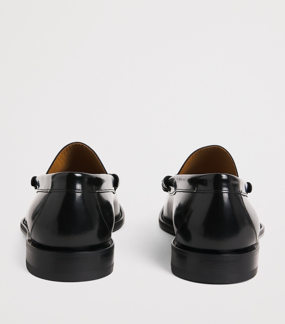 Patent Leather Coin Loafers N401 BLACK Image 4