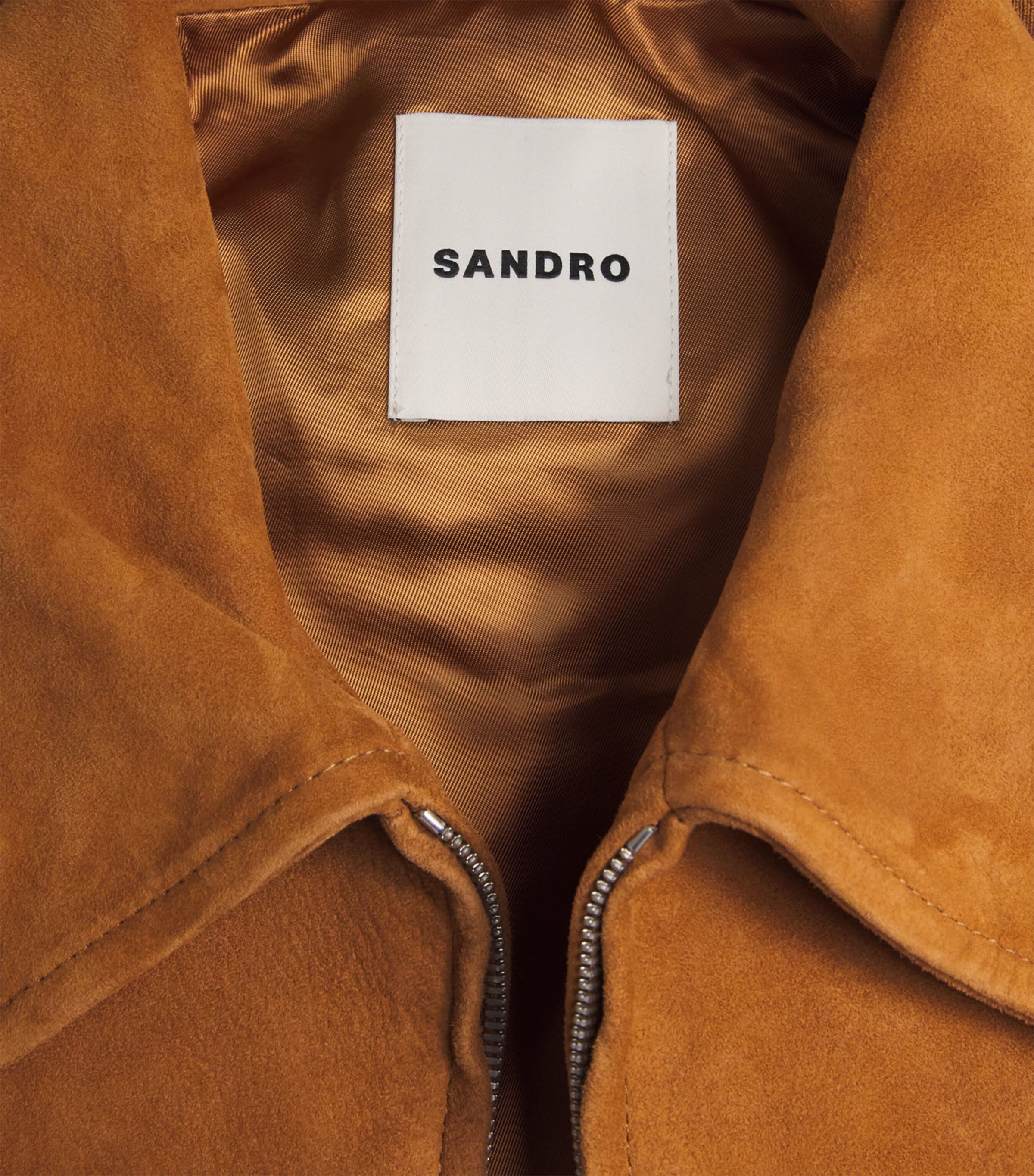 Suede Bomber Jacket COGNAC Image 2