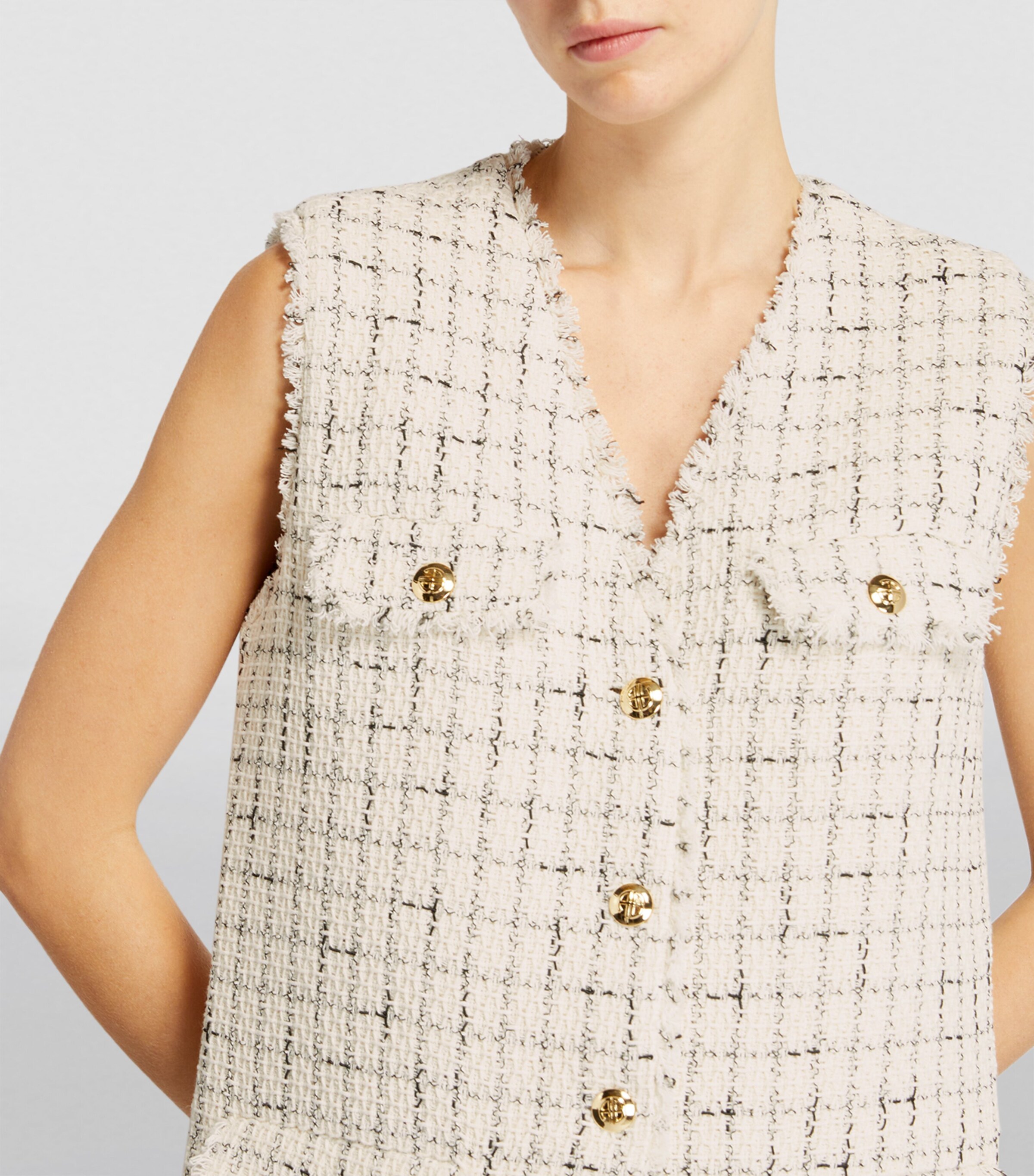 ANINE BING Janet Dress in White Plaid | REVOLVE