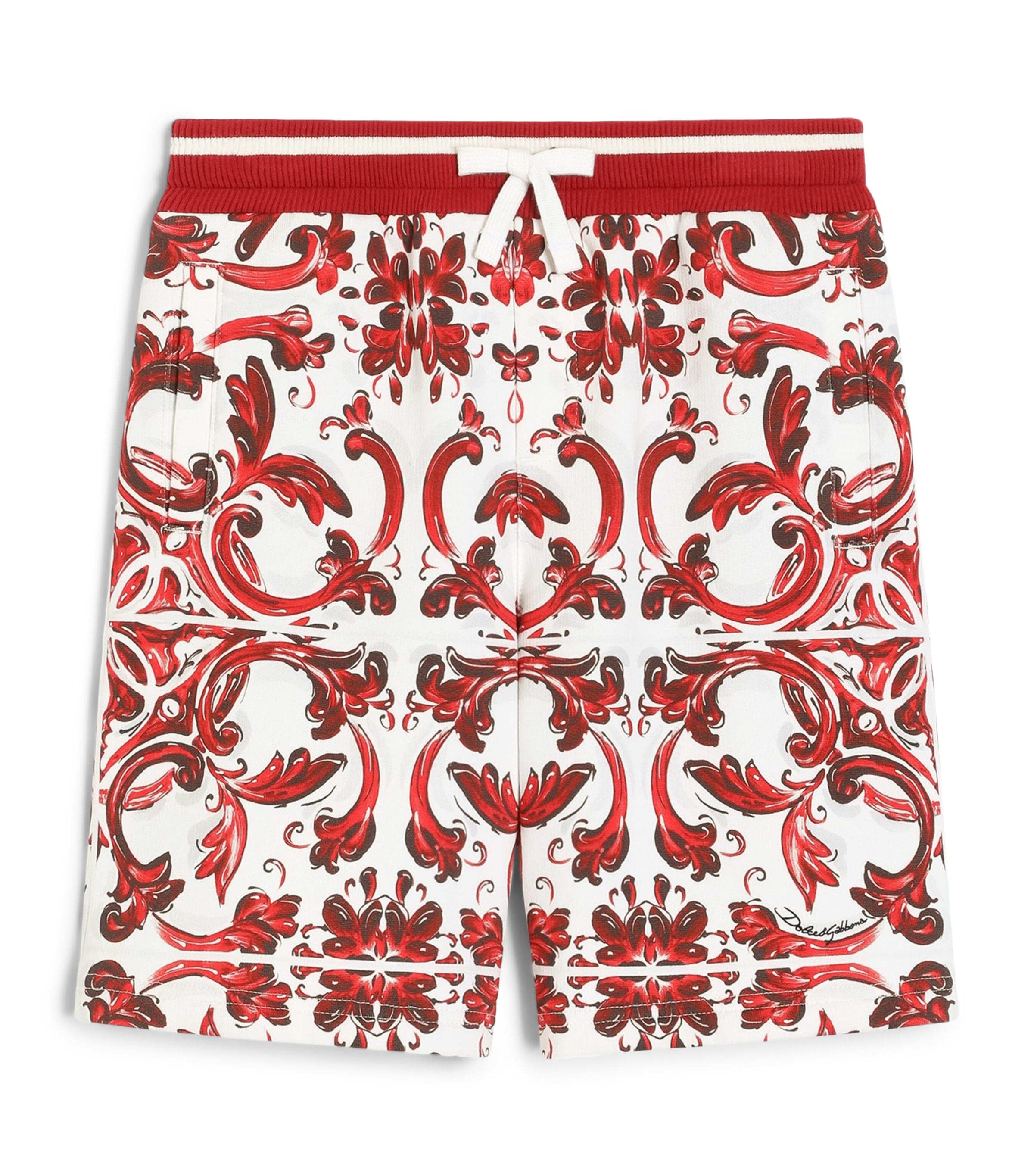 Dolce&Gabbana Kids Majolica Print Shorts (8-14 Years) Maiolica Ru Image 1