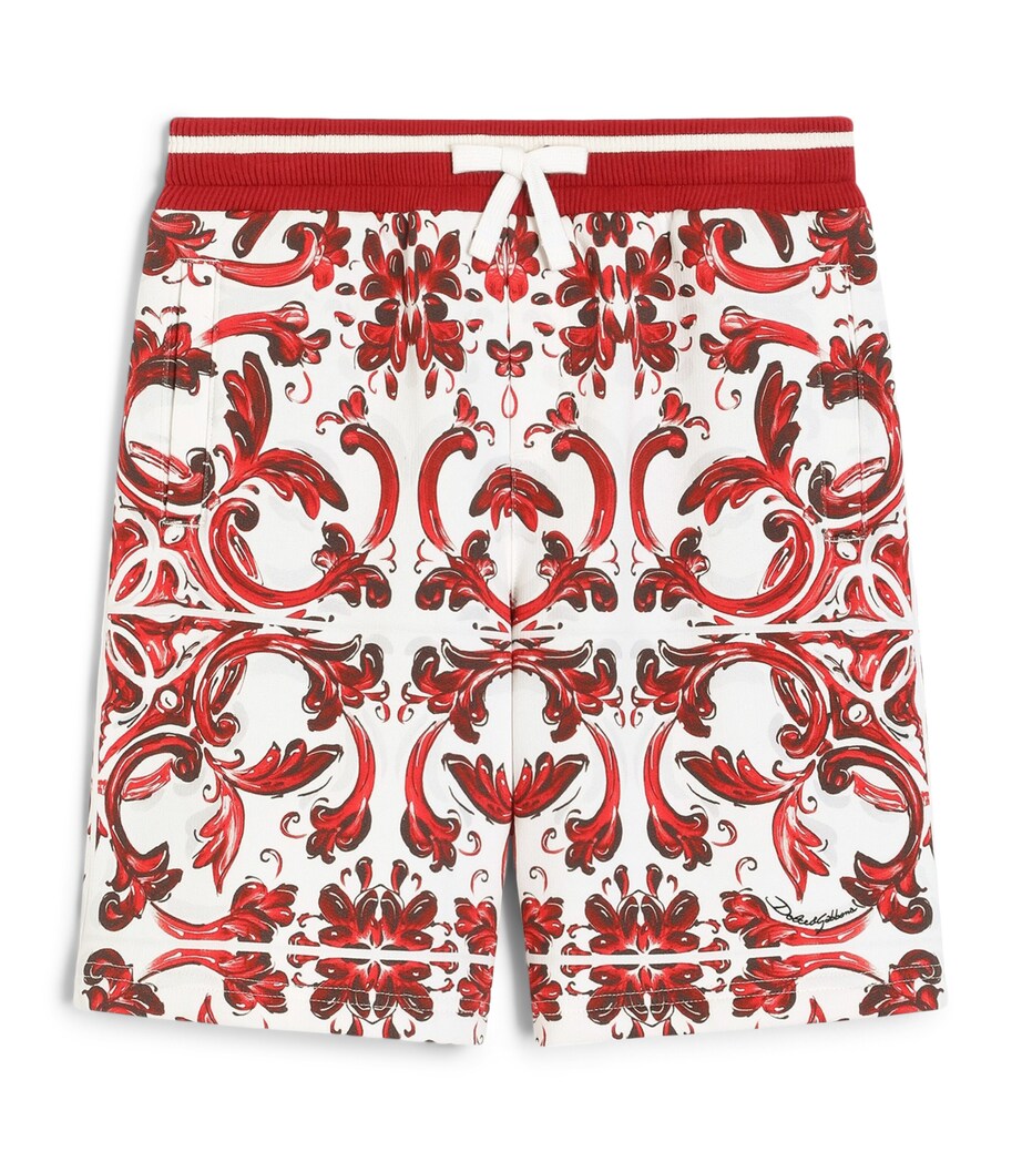 Dolce&Gabbana Kids Majolica Print Shorts (8-14 Years) Maiolica Ru Image 1