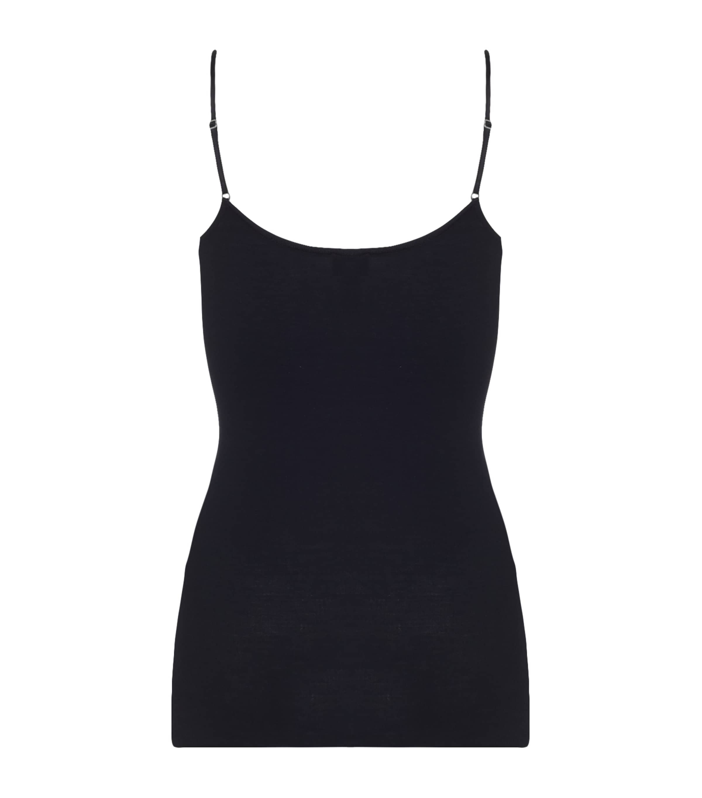 Shop Hanro Cotton Seamless Camisole In Black