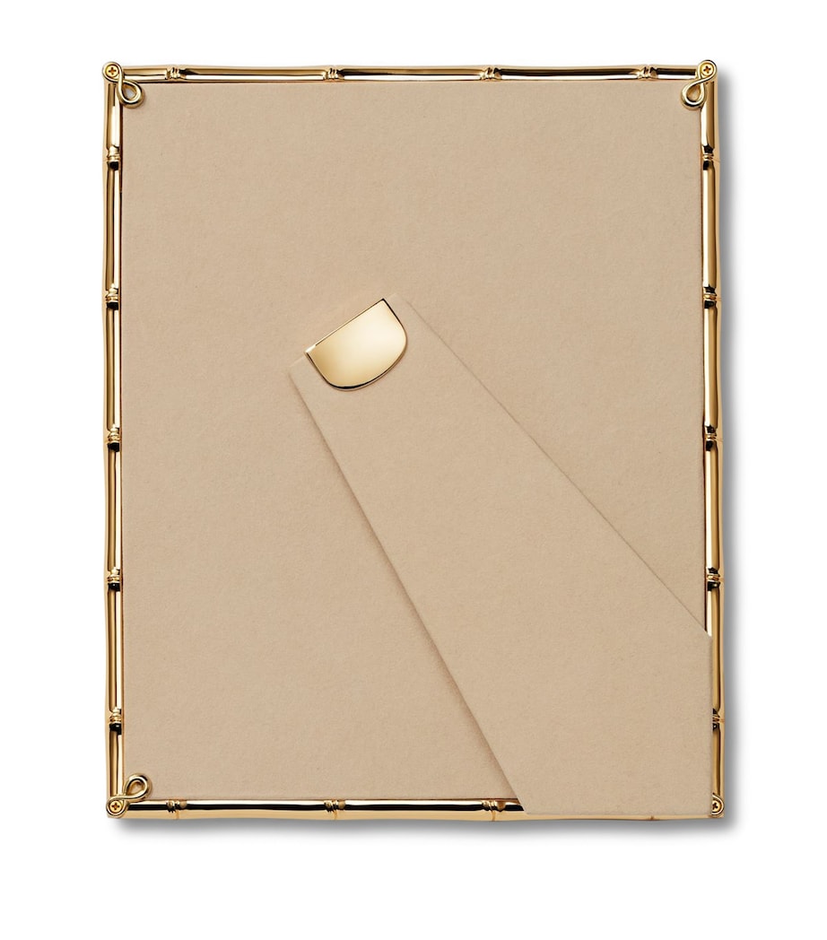 Aerin Brass-Plated Ava Bamboo Photo Frame (4" x 6") Gold Image 3