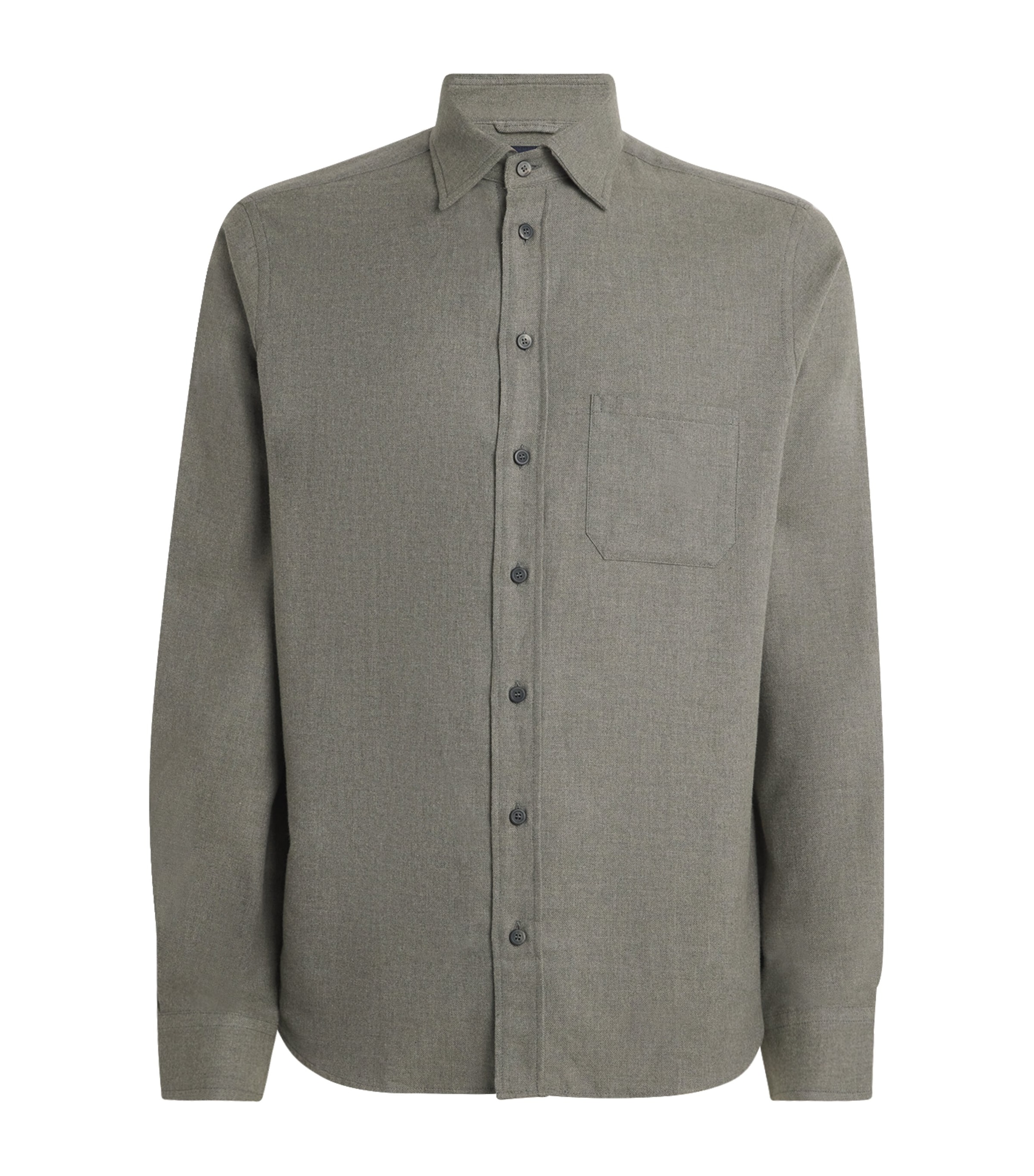 Cotton Button-Up Shirt SAGE GREEN G53 Image 1