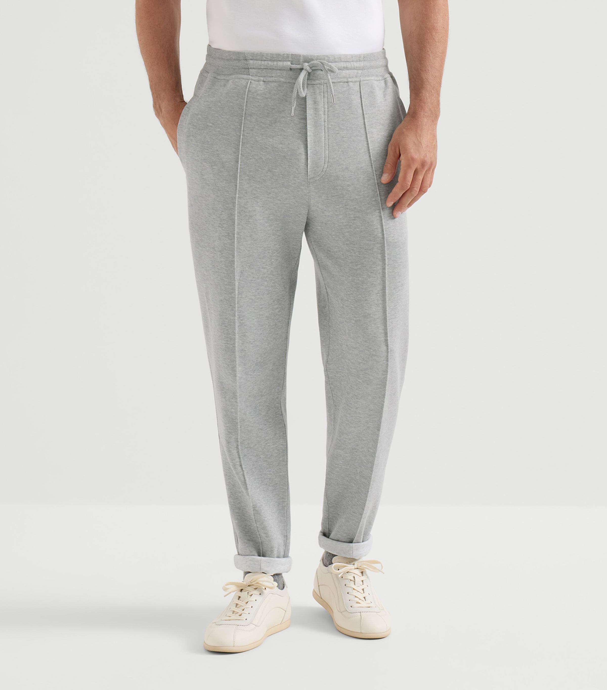 Brunello Cucinelli Mens French Terry Drawstring Sweatpants Image 2