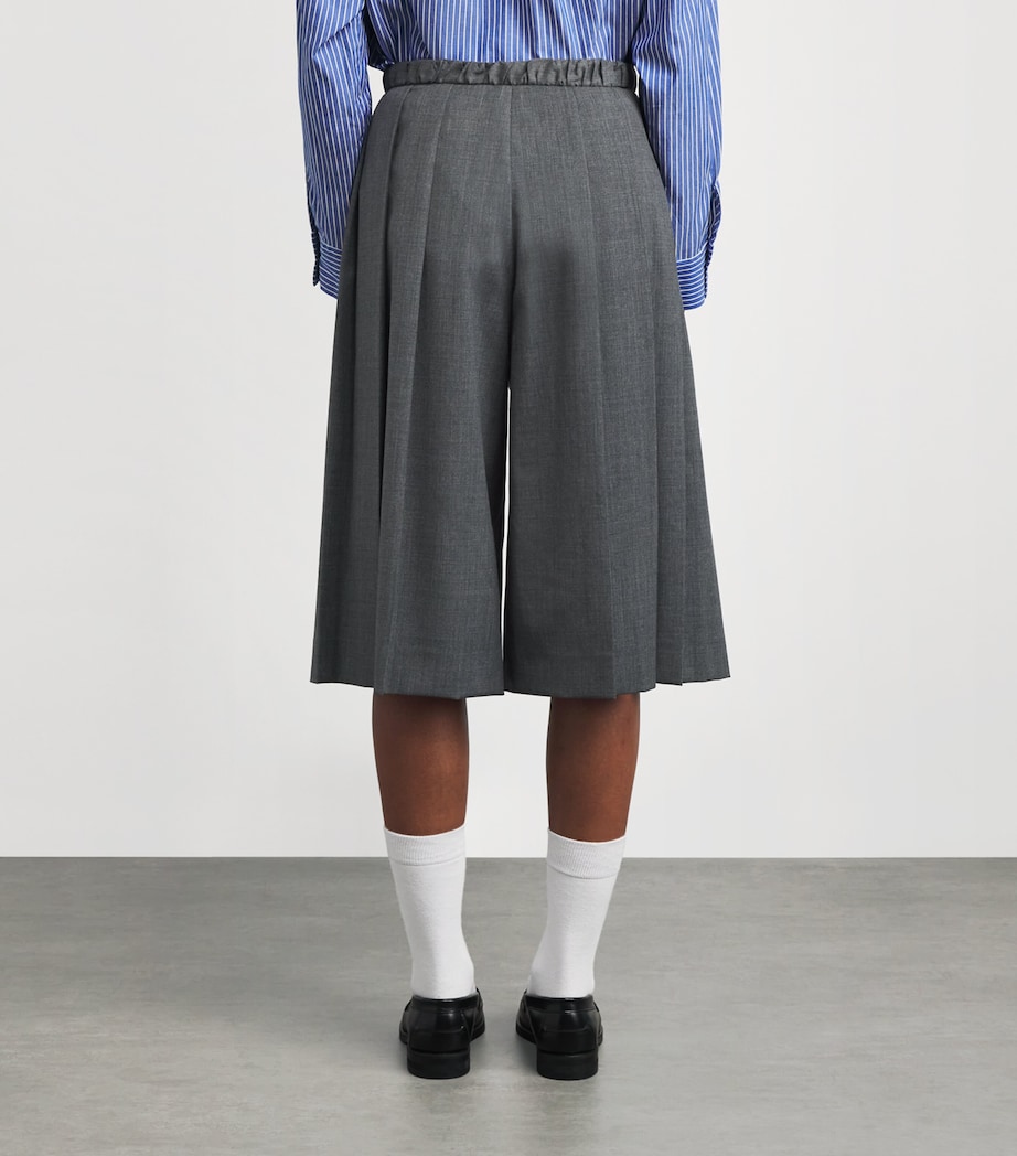 Pleated Longline Shorts GREY Image 4