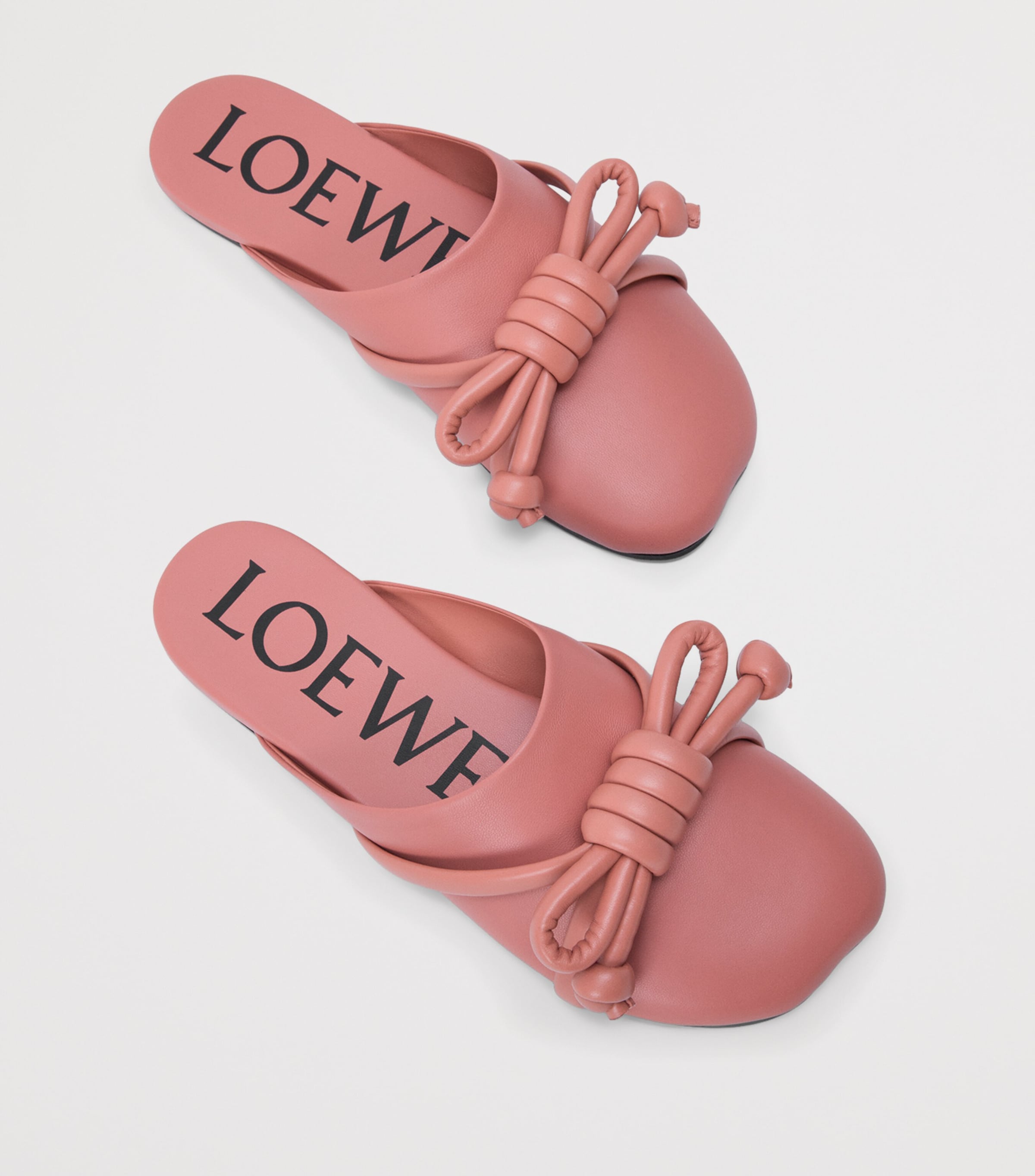 Lambskin Flamenco Knot Mules BLUSH Image 3