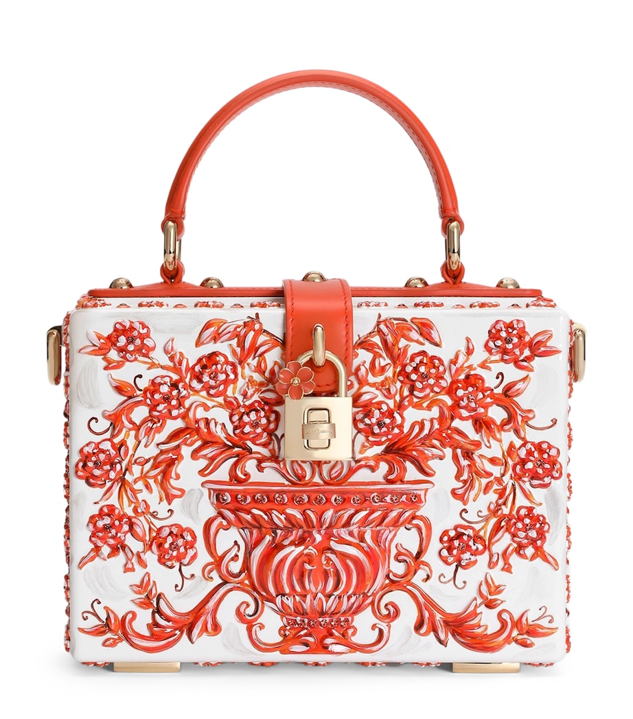 Dolce&Gabbana Resin Dolce Box Top-Handle Bag Orange Image 1