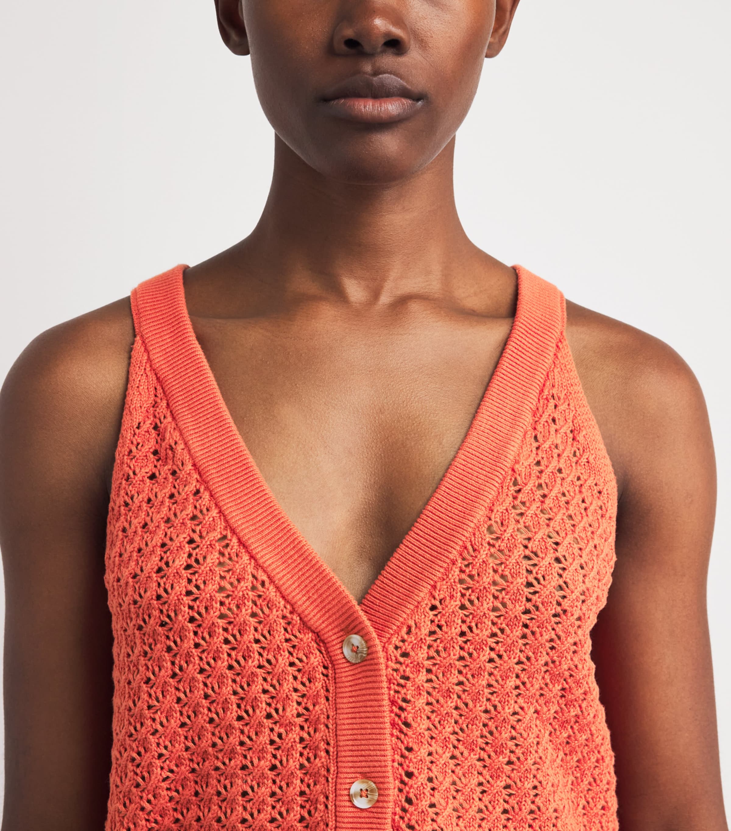 Varley Womens Cotton Knit Alessia Tank Top Summer Fig Image 3