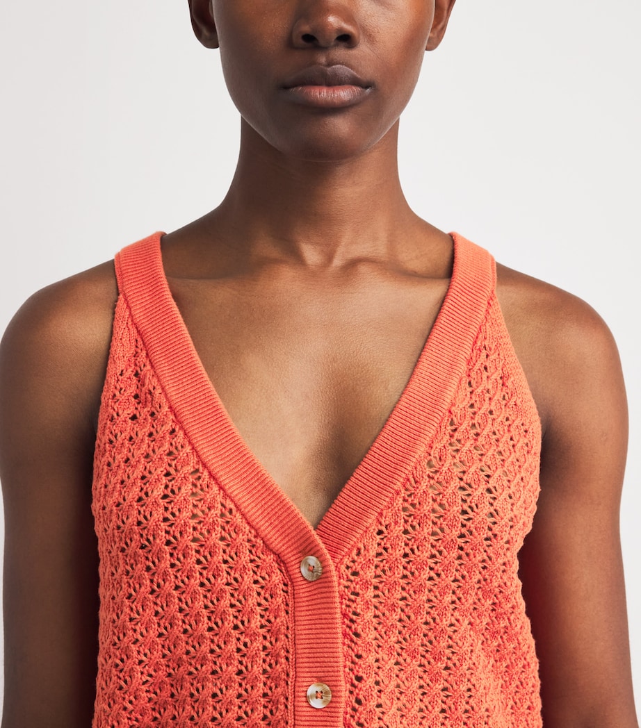 Varley Womens Cotton Knit Alessia Tank Top Summer Fig Image 3