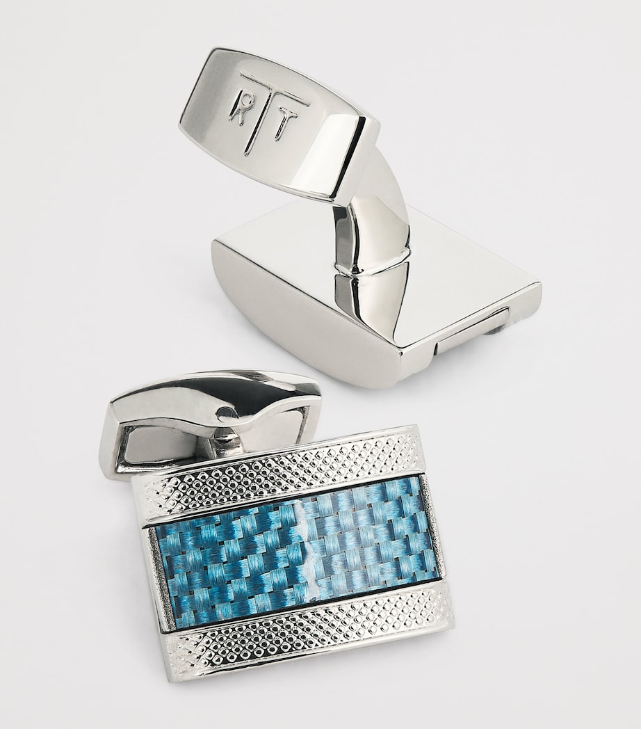 Palladium-Plated D-Shaped Cufflinks SILVER Image 11