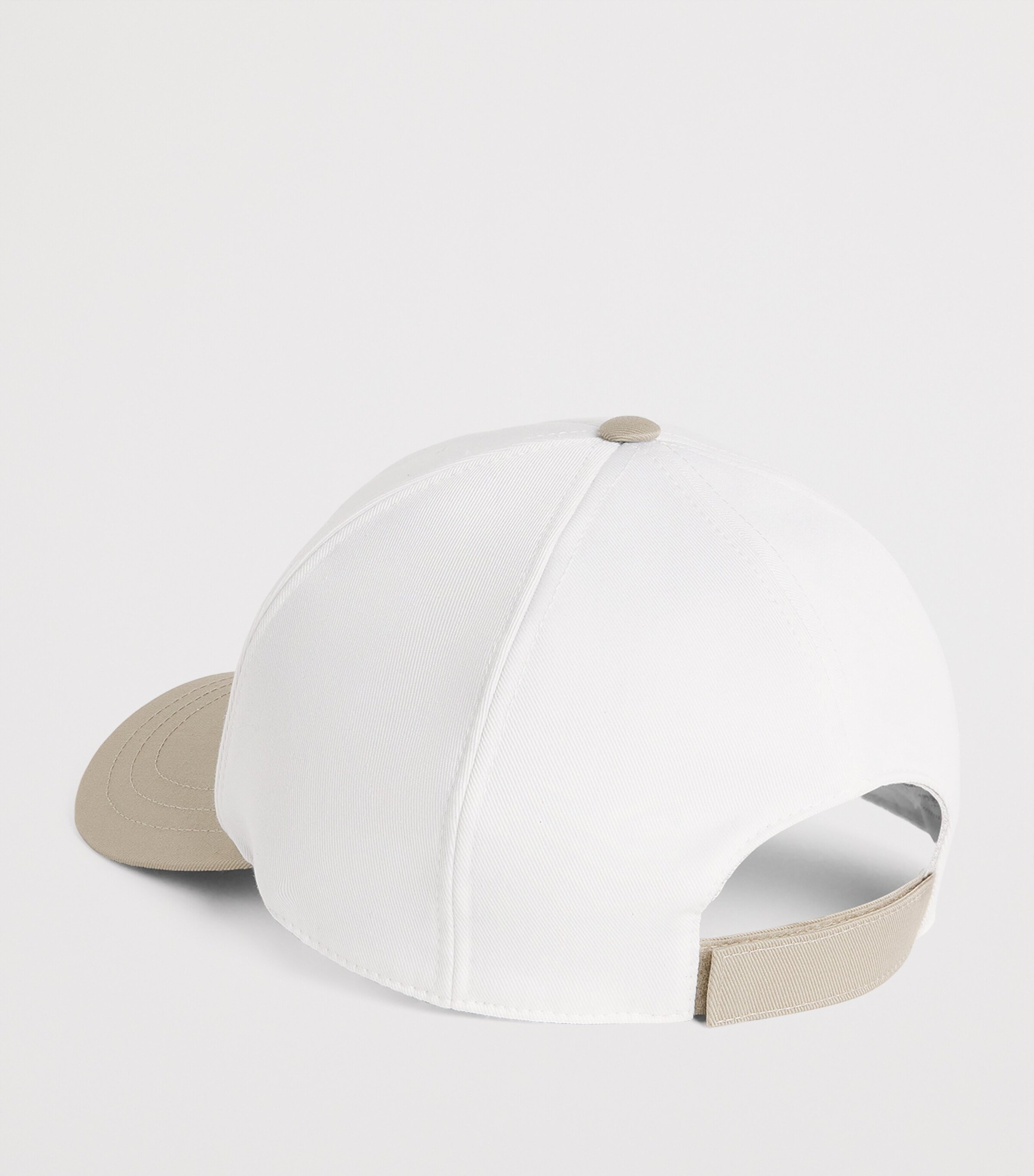 Eleventy Embroidered Logo Baseball Cap Bianco E Beige Image 3