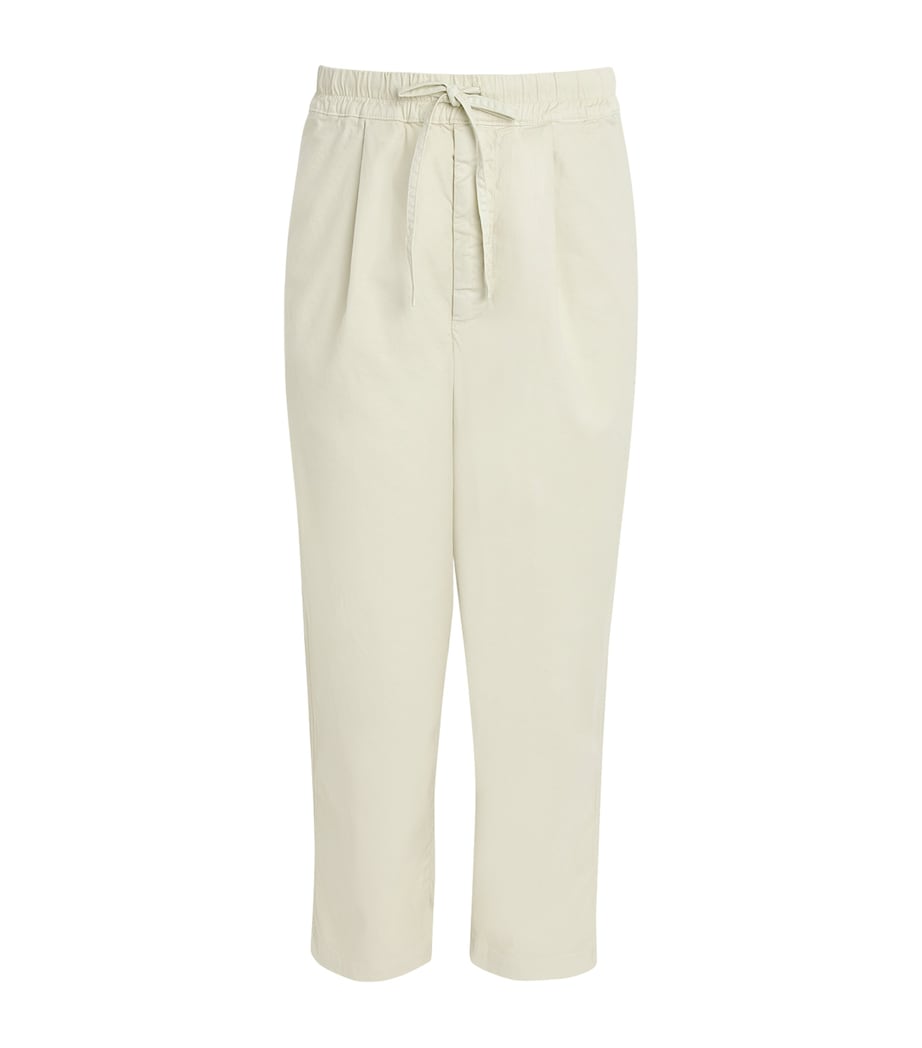 Officine Generale Mens Cotton-Blend Drawstring Peterson Trousers Moon Image 7