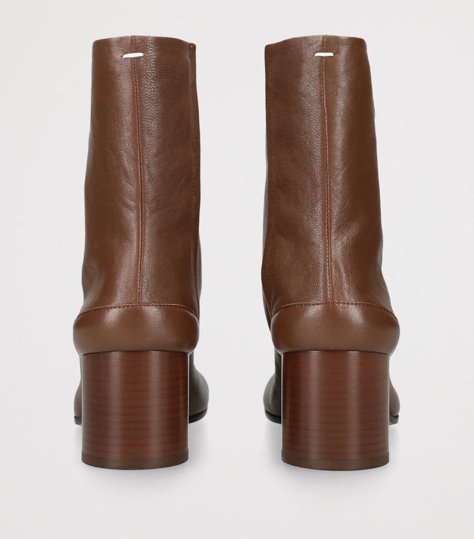 Leather Tabi Ankle Boots 60 MID BROWN Image 2