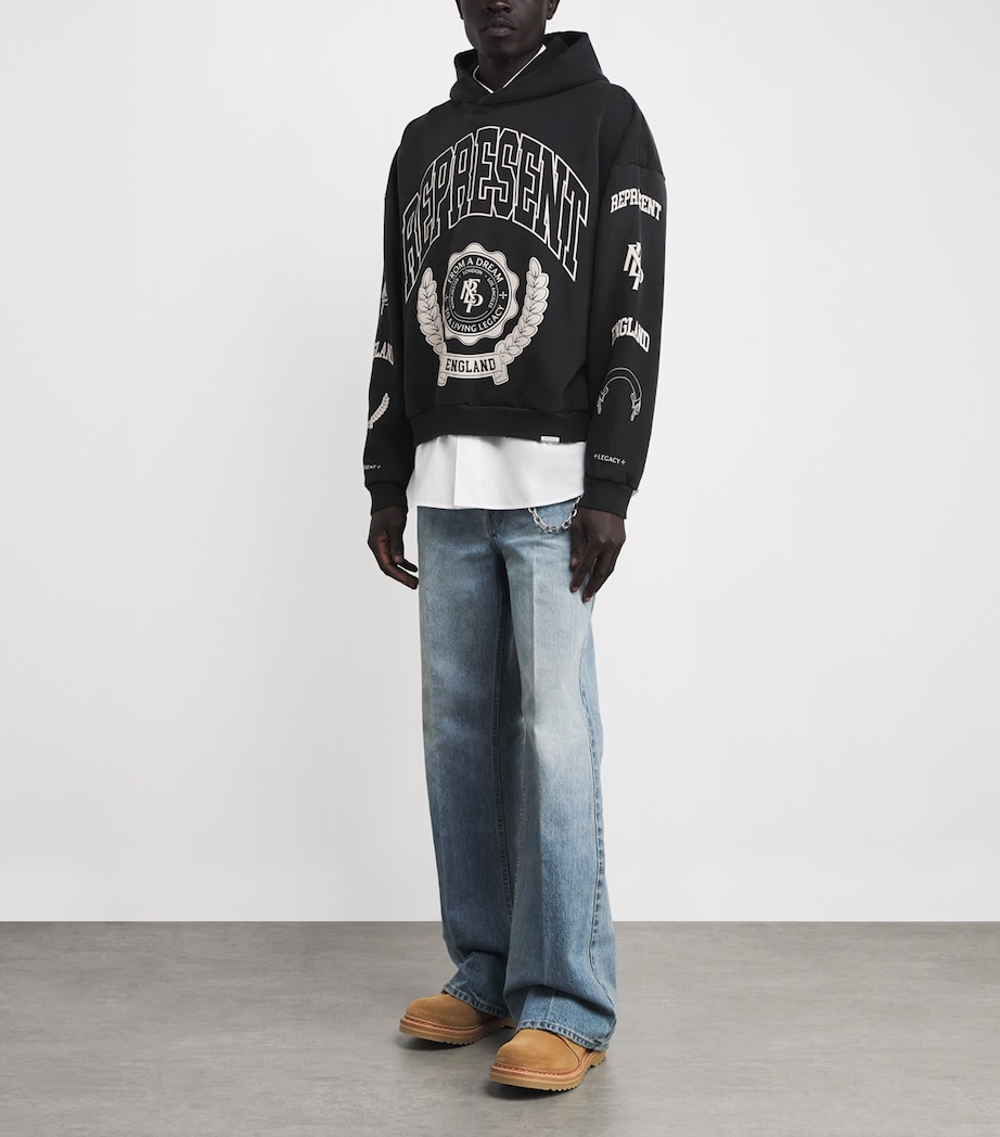 Cotton Legacy Crest Hoodie STAINED BLACK Image 2