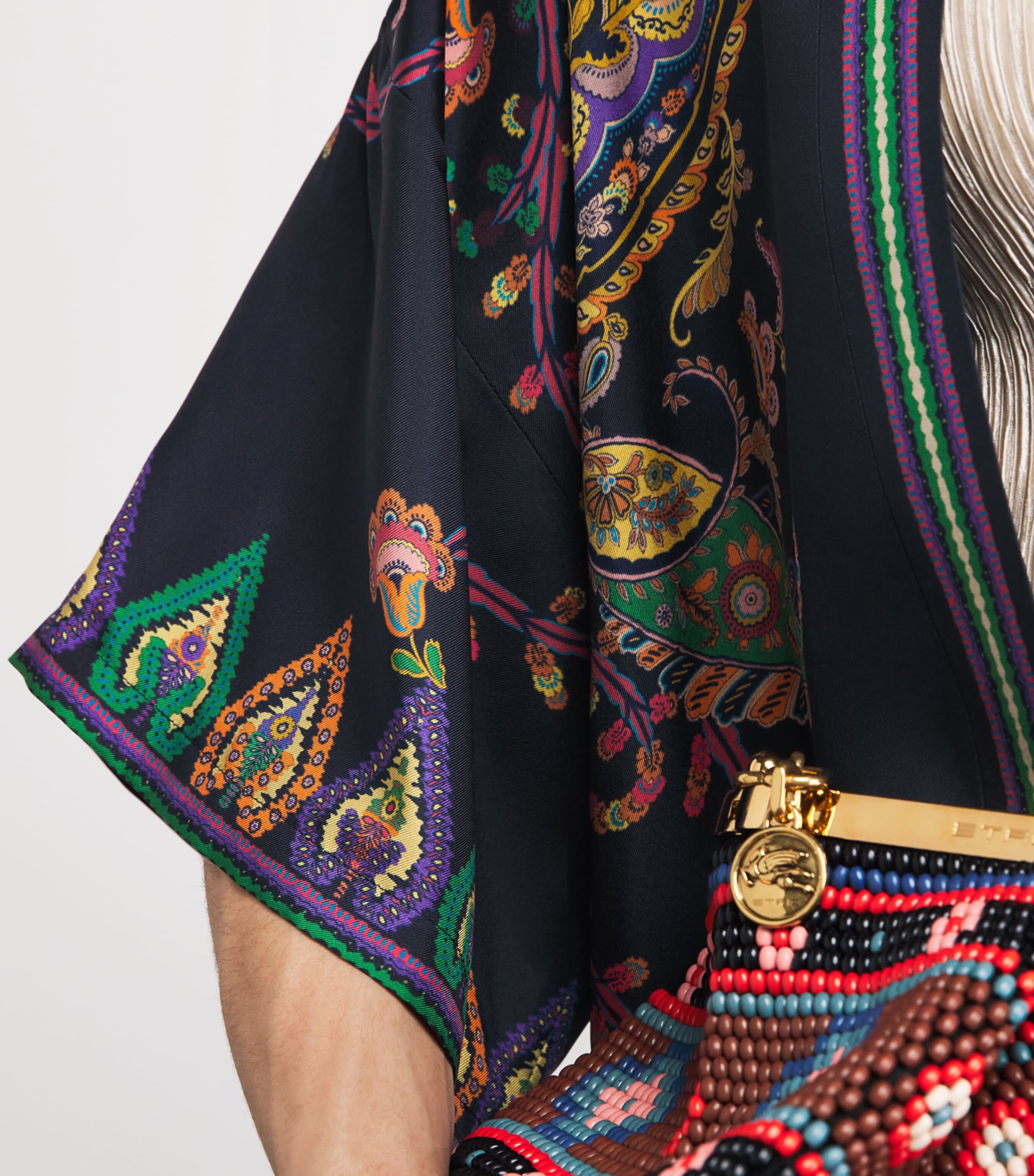Etro Womens Silk Paisley Kesa Jacket Prnt On Bl Bse Image 3