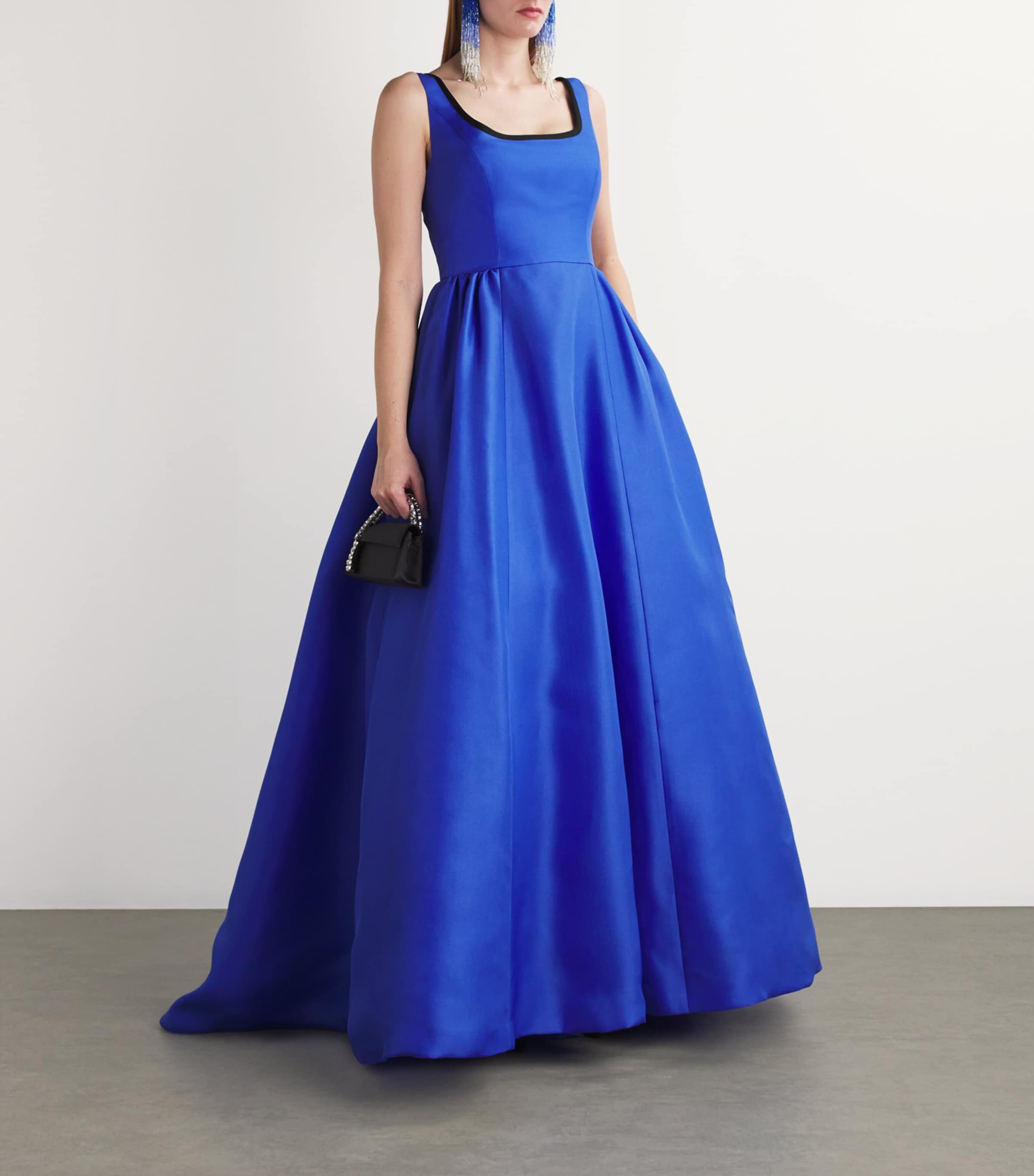 Silk Sleeveless Gown 172 DELPHINIUM MULT Image 2