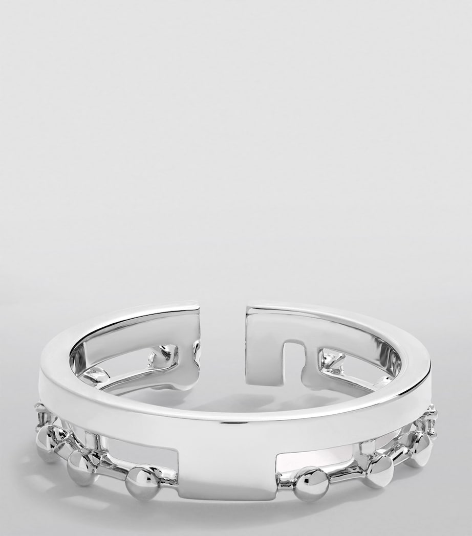 White Gold and Diamond Avenues Index Ring (Size 7.5) WHITE GOLD Image 3