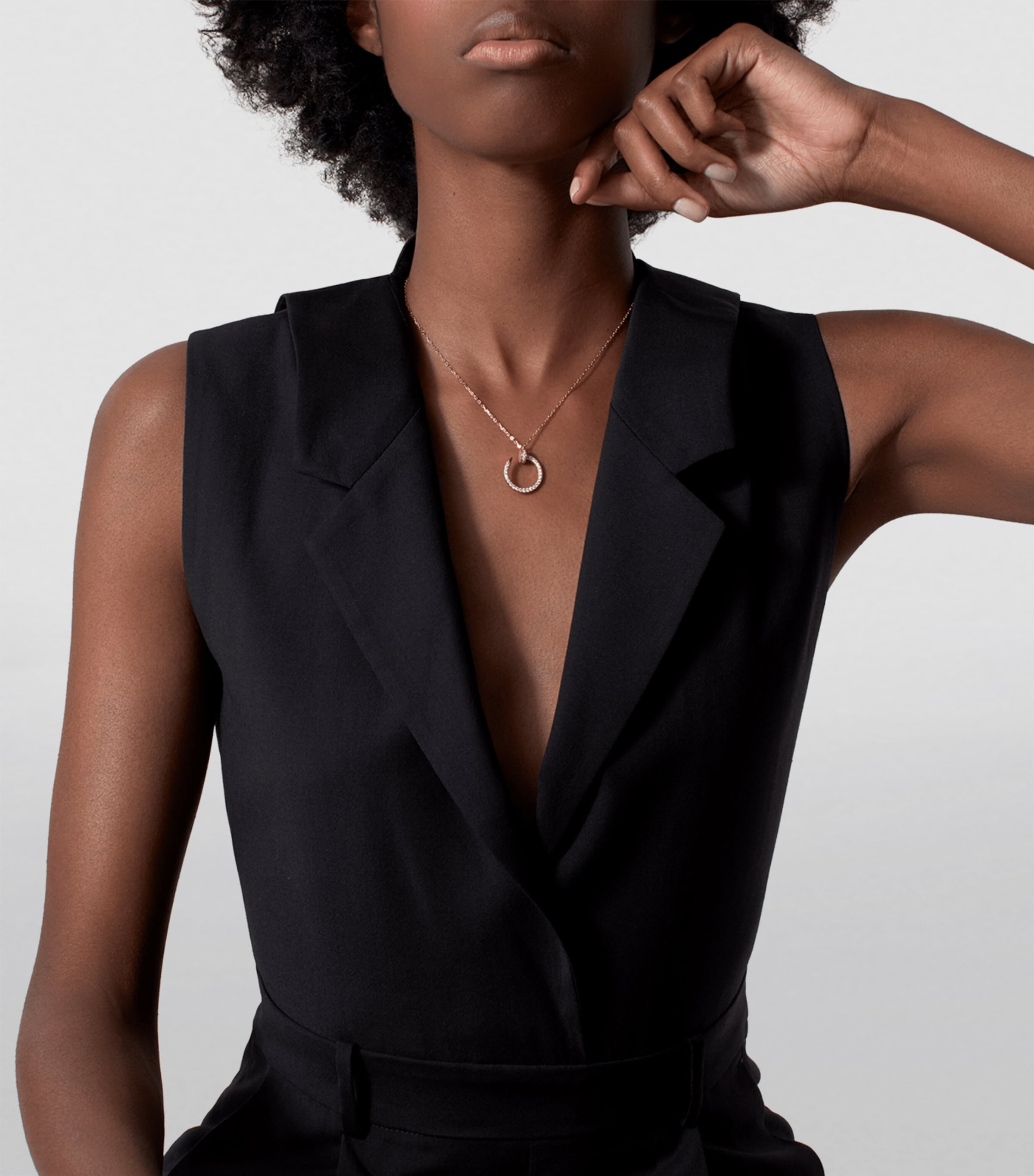 Rose Gold and Pavé Diamond Juste un Clou Necklace ROSE GOLD Image 7