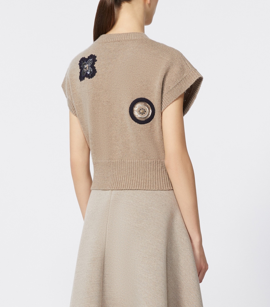 Wool-Cashmere Sweater Vest SAND Image 4