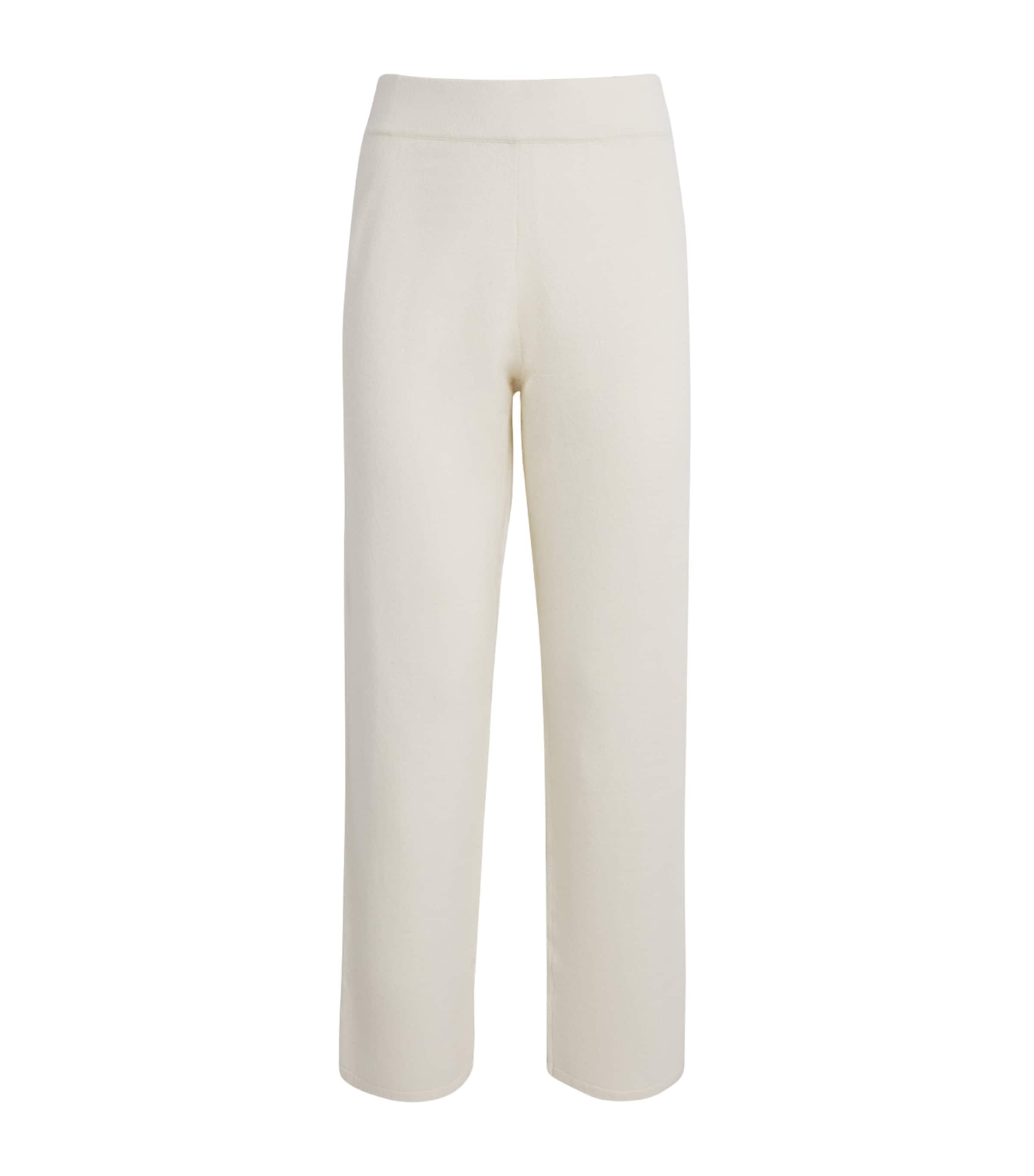 Falke Cashmere Straight Trousers In White