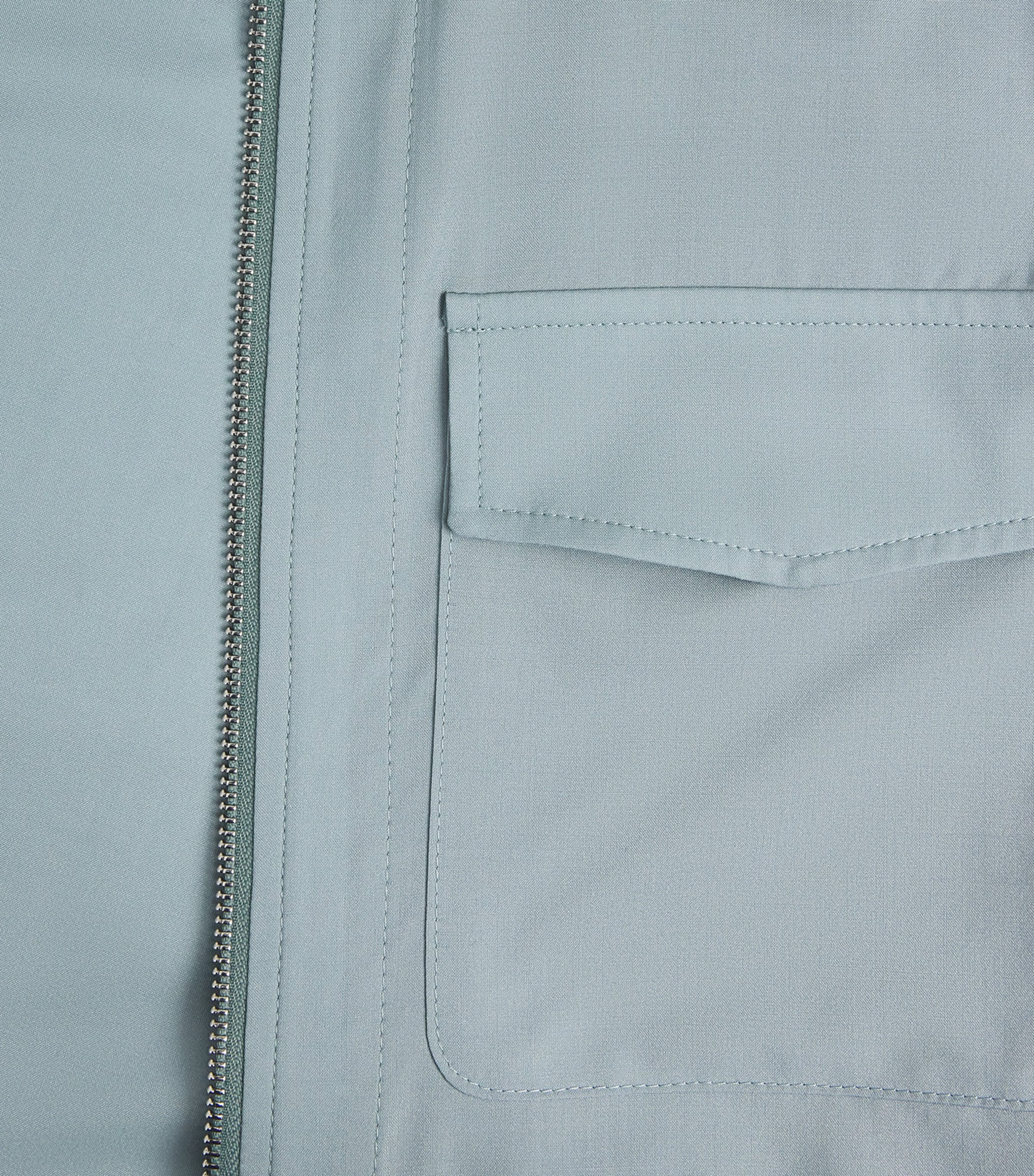 Virgin Wool-Silk Overshirt 13-LIGHT BLU Image 5