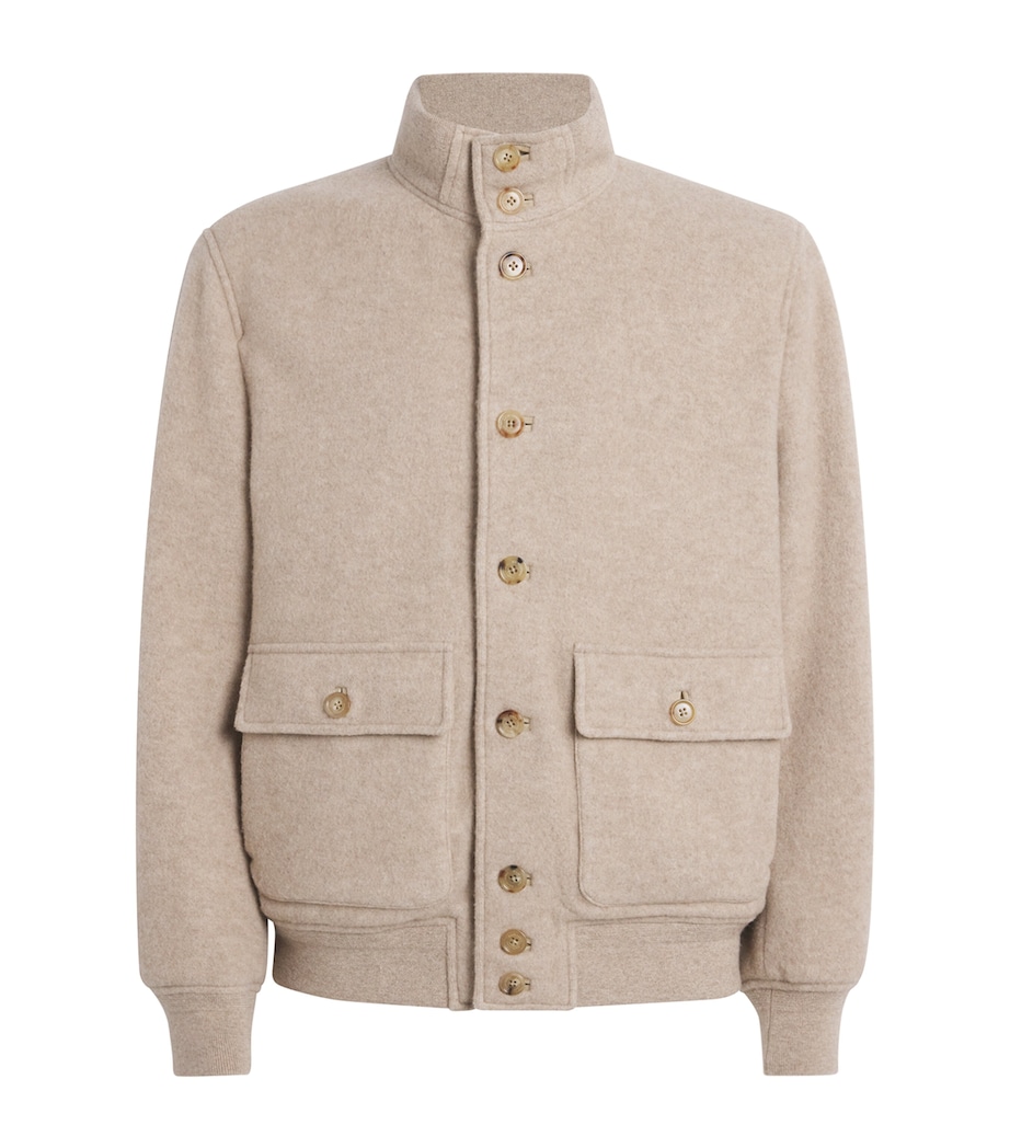 Cashmere Fleece Collared Jacket TRUFFLE MELANGE Image 1