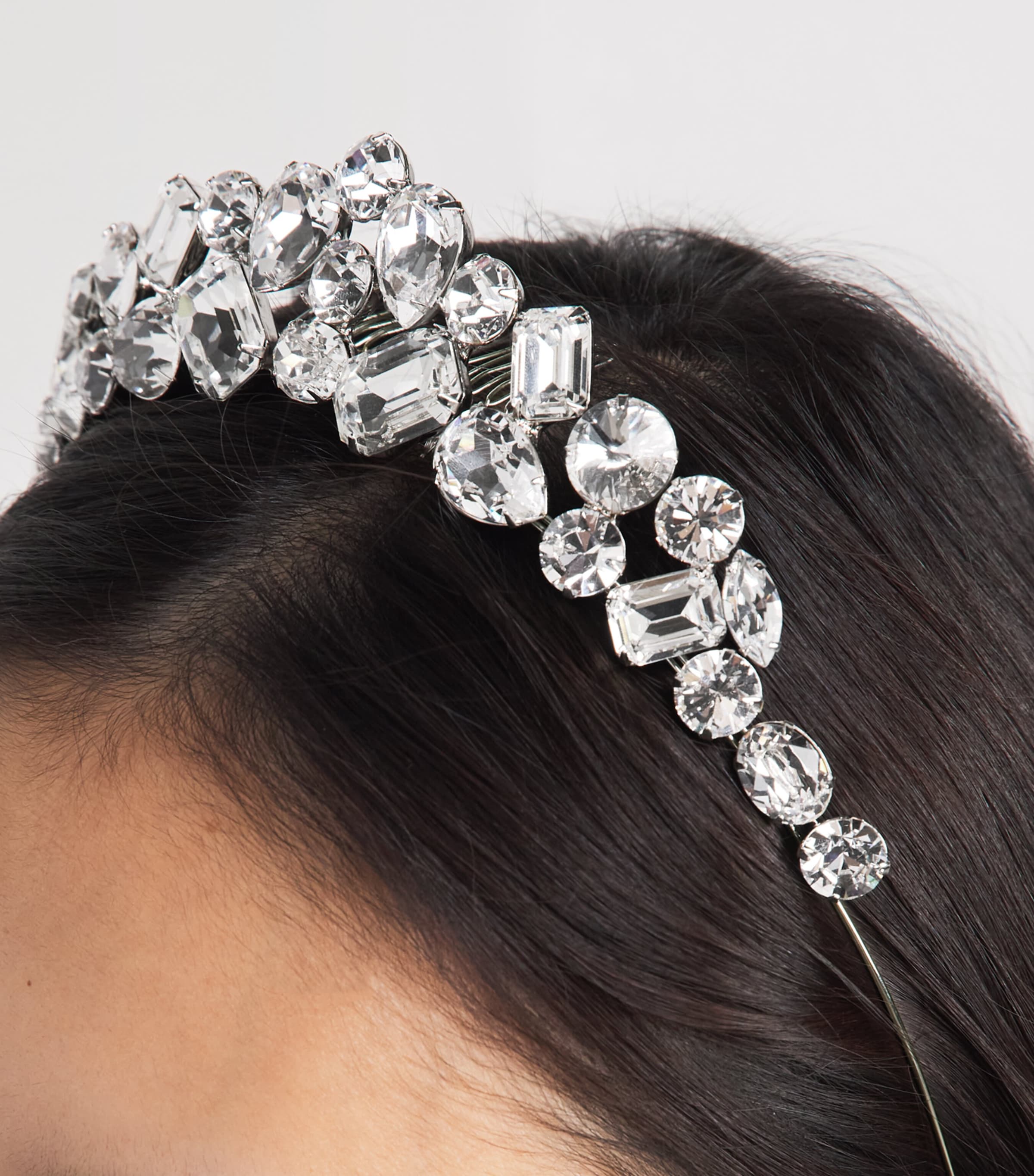 Jennifer Behr Crystal Embellished Clara Tiara Crystal Image 2