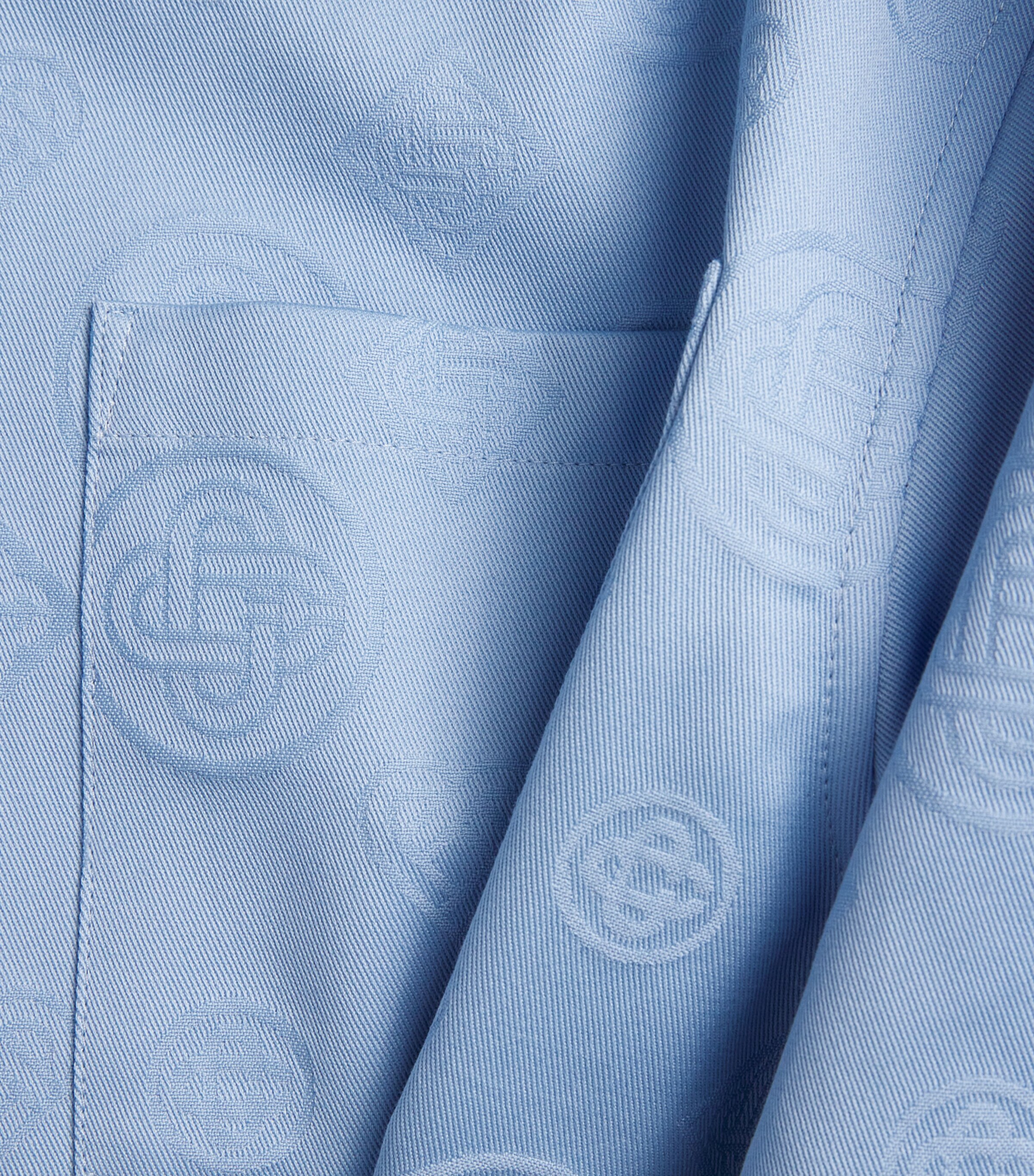 Casablanca Mens Cotton Monogram Shirt Light Blue Image 5